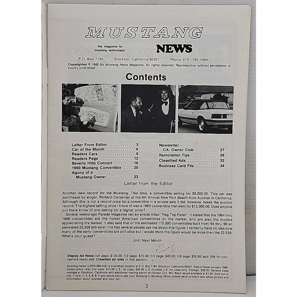 Mustang News Magazine - January 1980 - Vol. 3 No. 4