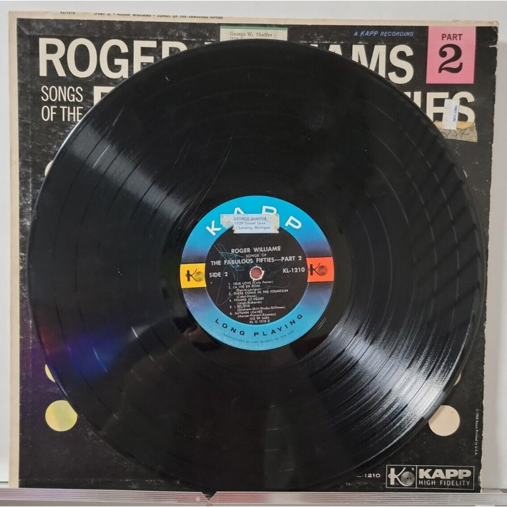 Roger Williams – Songs Of The Fabulous Fifties (Record)