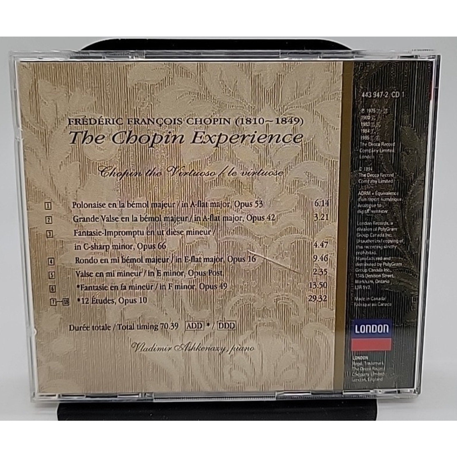Experience by Vladimir Ashkenazy Vol 1 (CD, 2002)