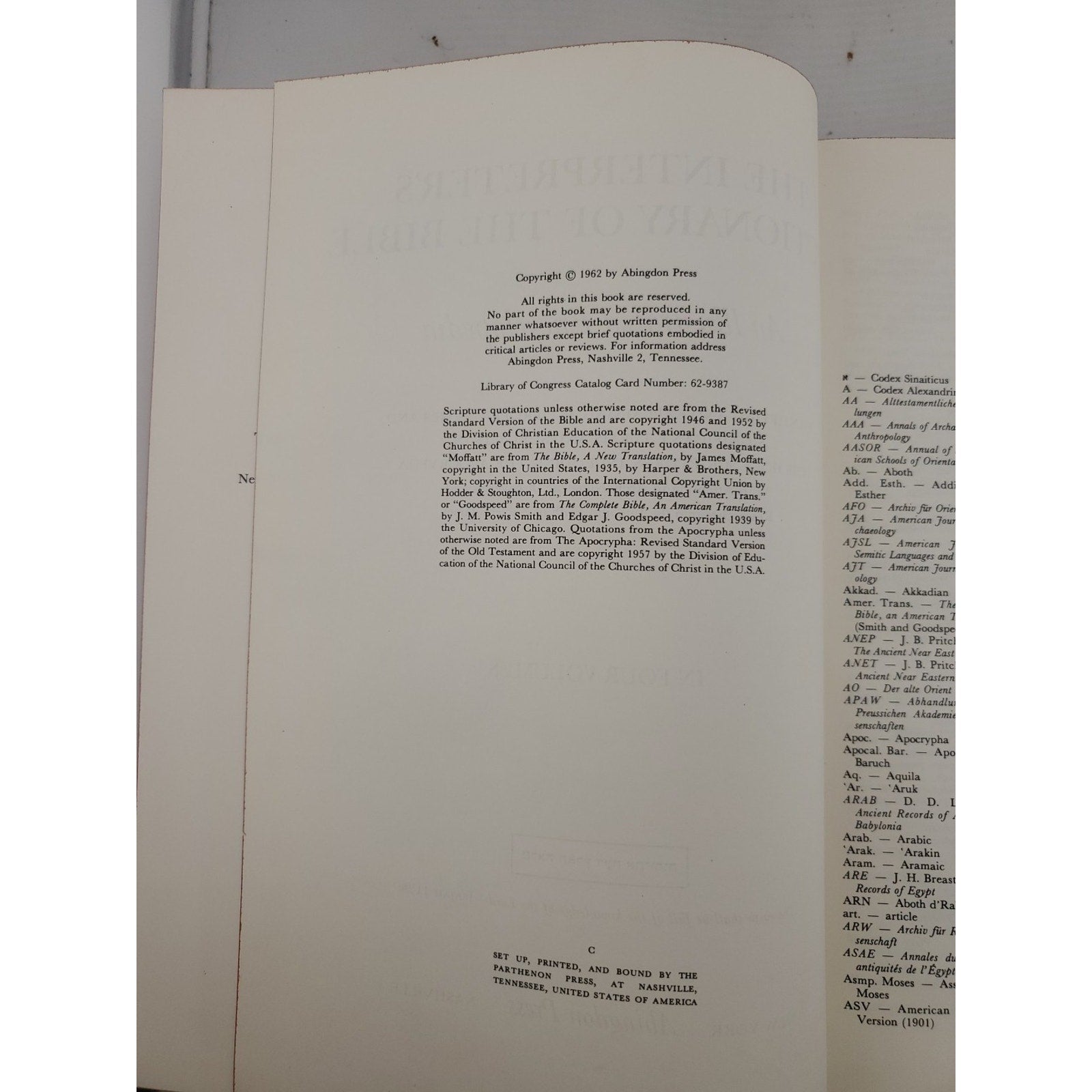 The Interpreter's Dictionary of the Bible. Volume 3 K-Q Hardcover