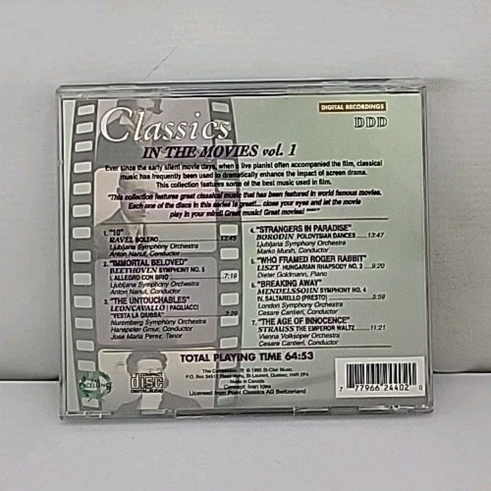 Classics in the Movies, Vol. 1 by Various Artists (CD, 1995, Par Excellence/St.
