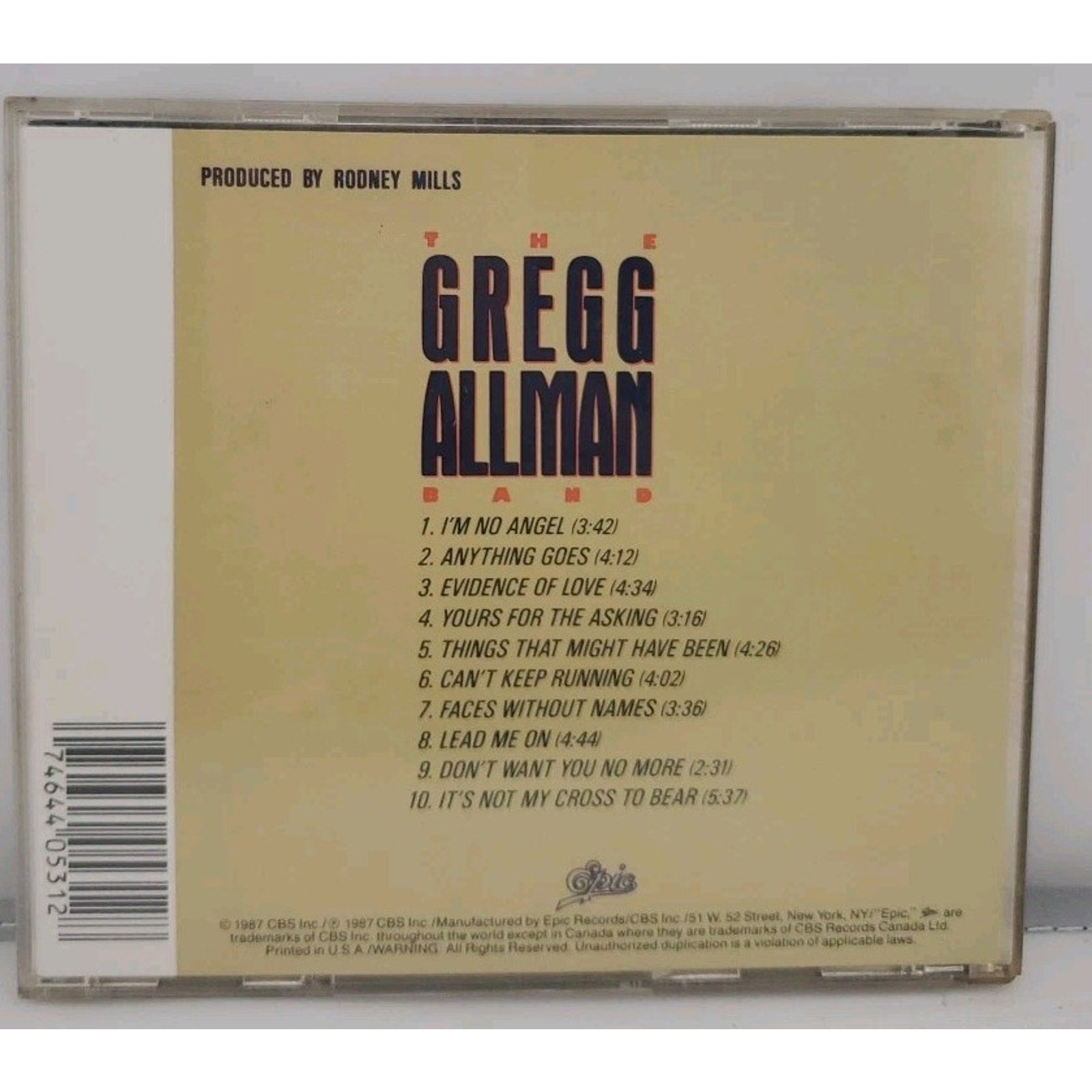 I'm No Angel by Gregg Allman (CD, 1990)