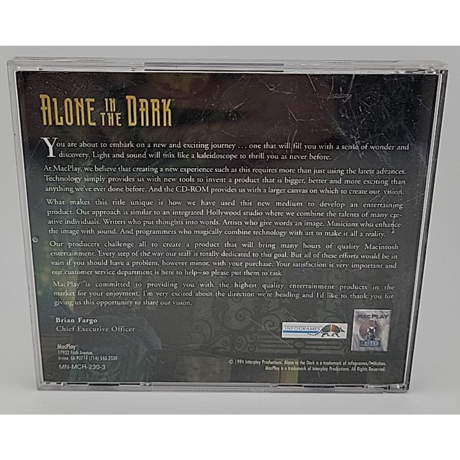 Alone in the Dark CD-ROM (MAC, 1993)