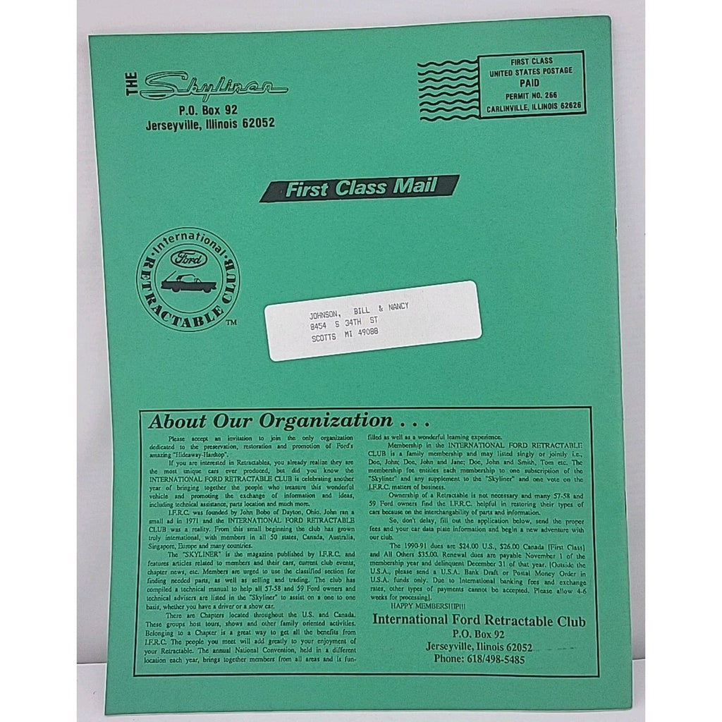 The Skyliner - International Retractable Club - June 1991 Number 126
