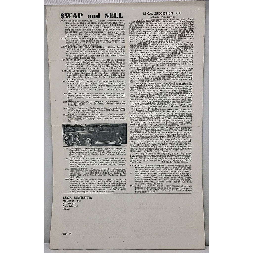 ISCA Newsletter February 1964 Volume IV Number 5