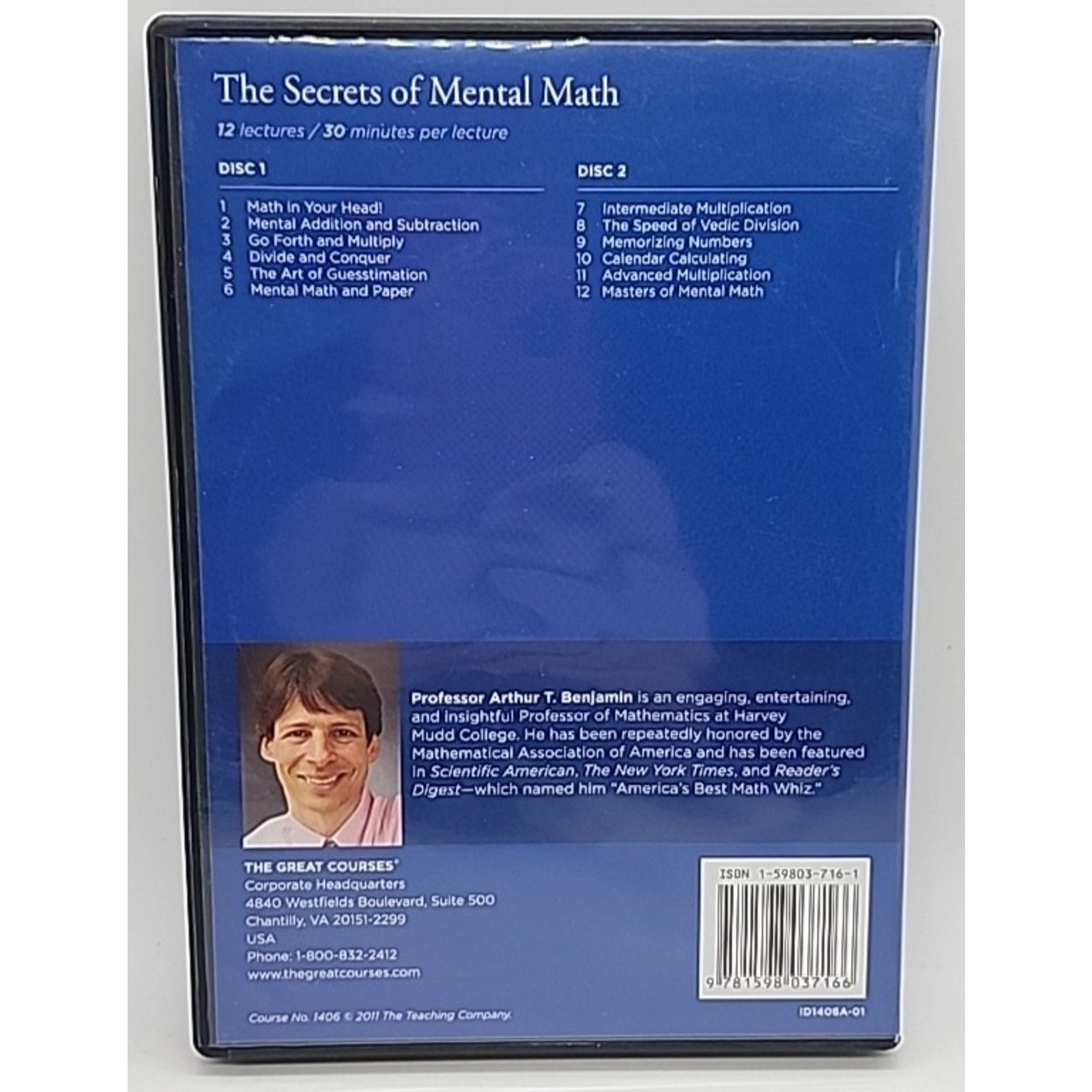 Secrets of Mental Math by Arthur T. Benjamin (DVD)