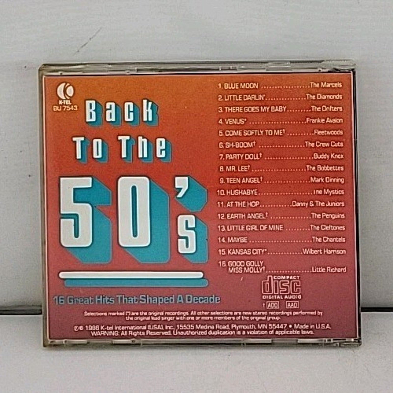 Back To The 50's - CD
