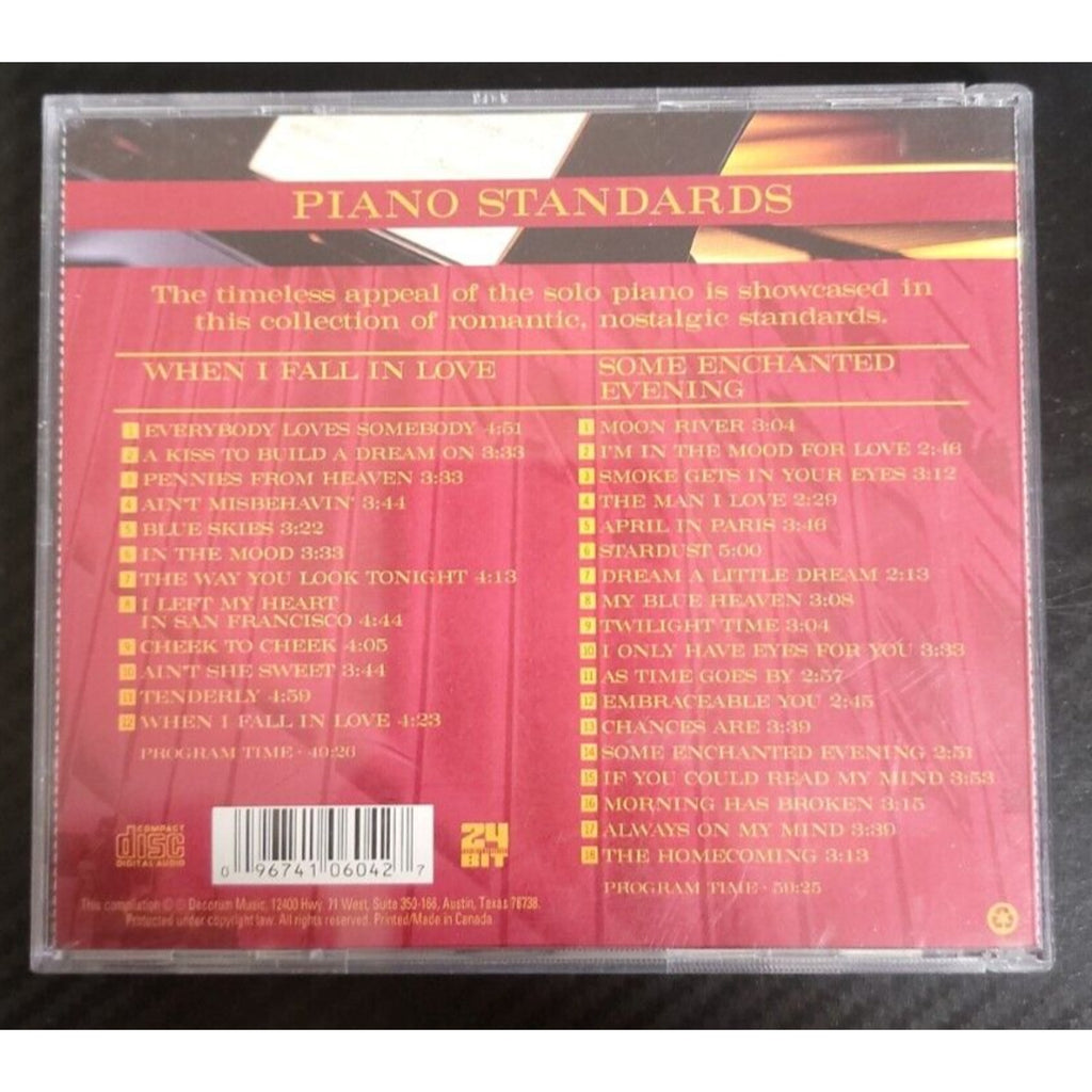 Piano Standards 2 CD Albums "When I Fall In Love" and "Some Enchanted Evening"