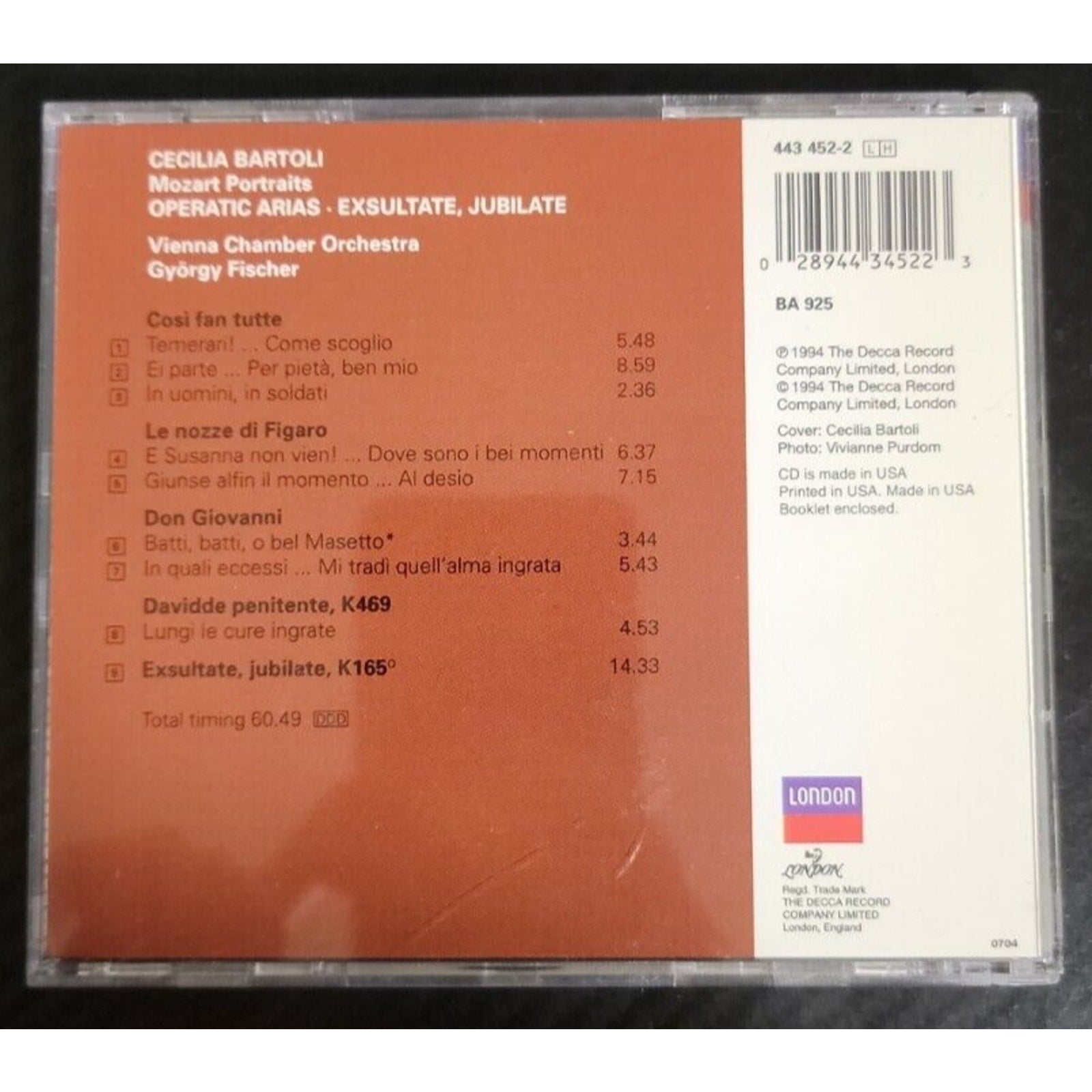 Cecilia Bartoli : Mozart Portraits (CD)