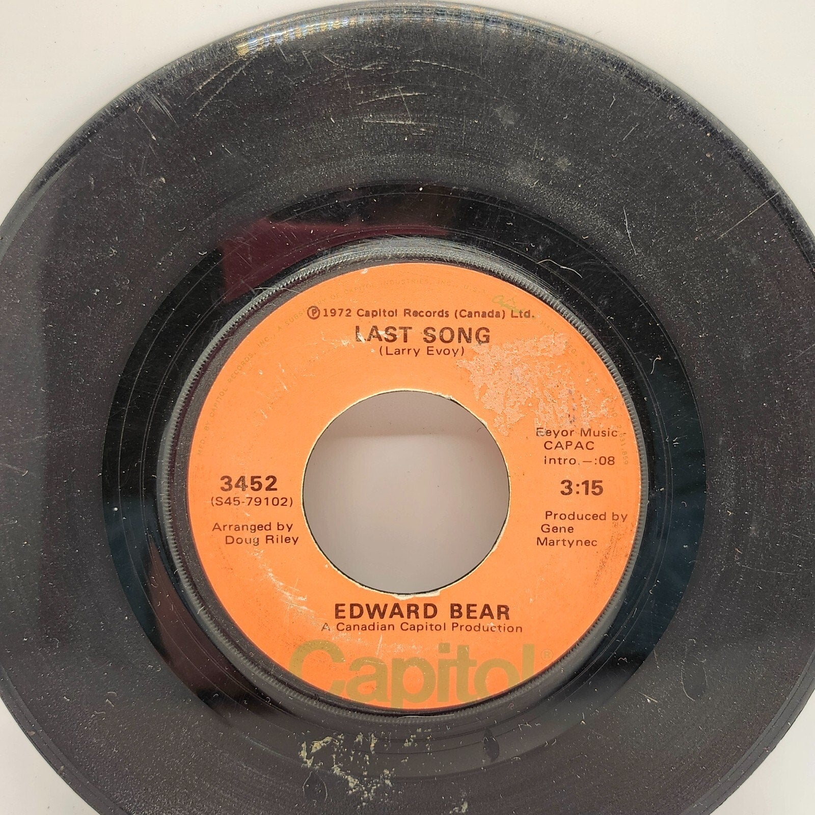 Last Song by Larry Evoy / Last Song by Roger Ellis (Record) - 3452