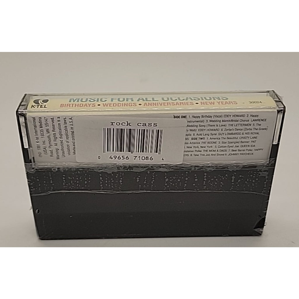 Music for All Occasions [K-Tel] by Various Artists (Cassette, Jul-1991) *New*