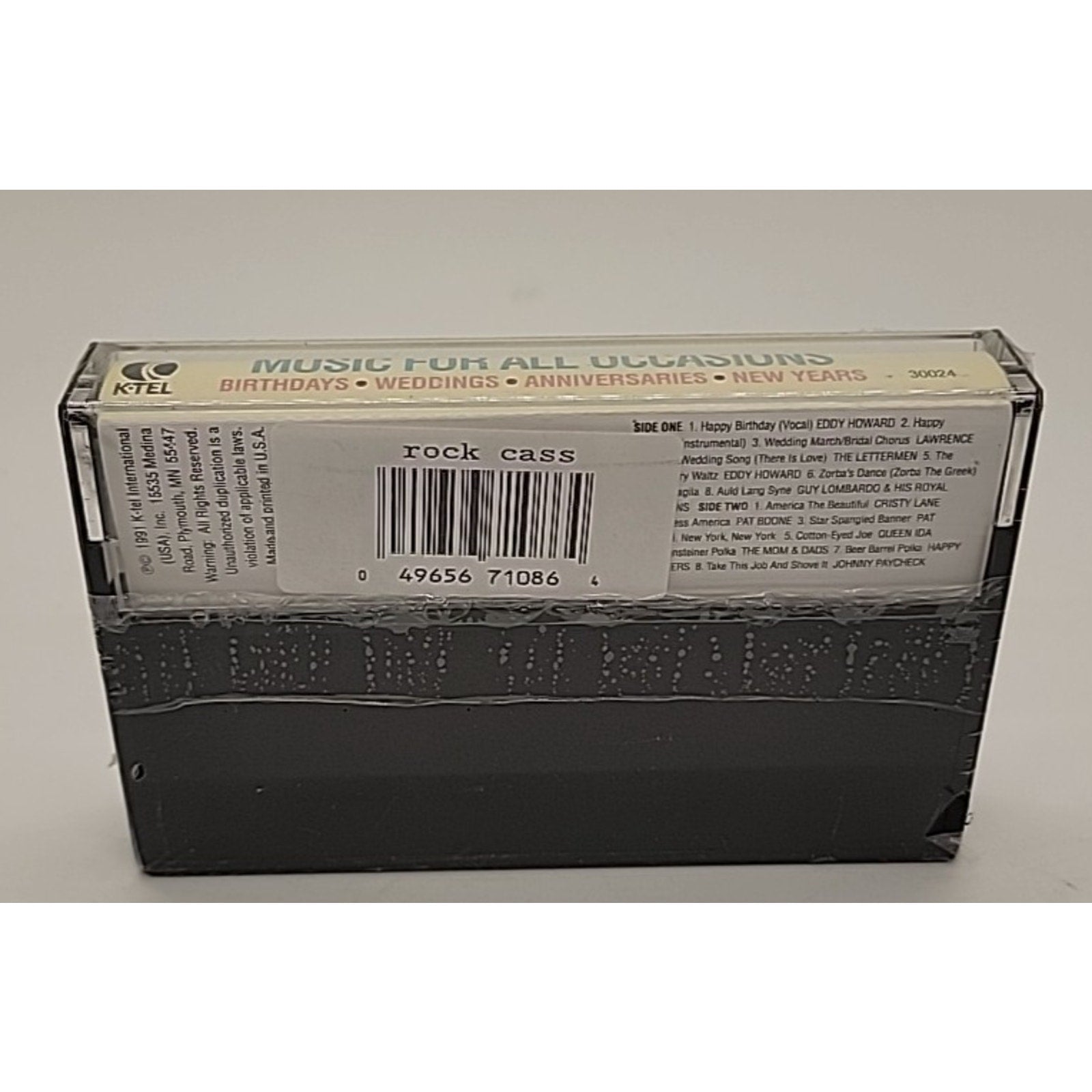 Music for All Occasions [K-Tel] by Various Artists (Cassette, Jul-1991) *New*