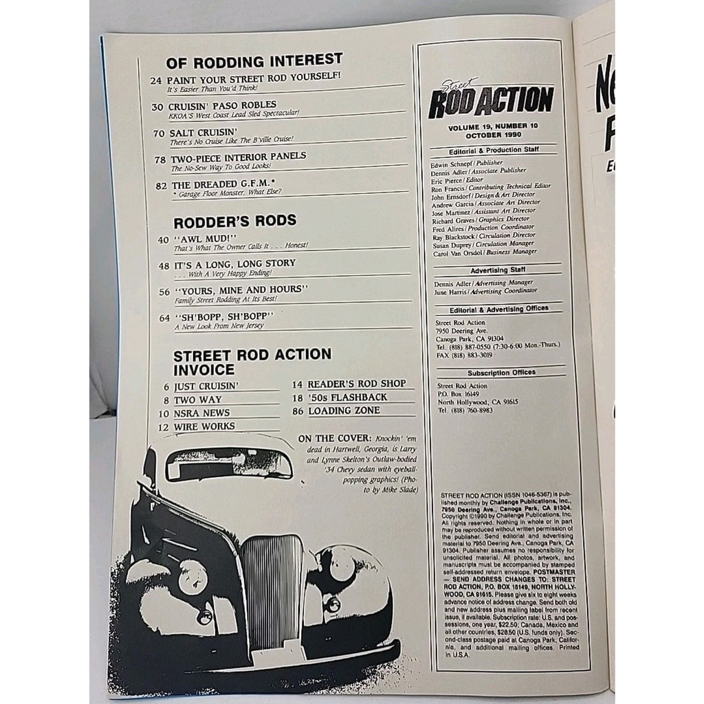 Street Rod Action Magazine October 1990 Volume 19 Number 10