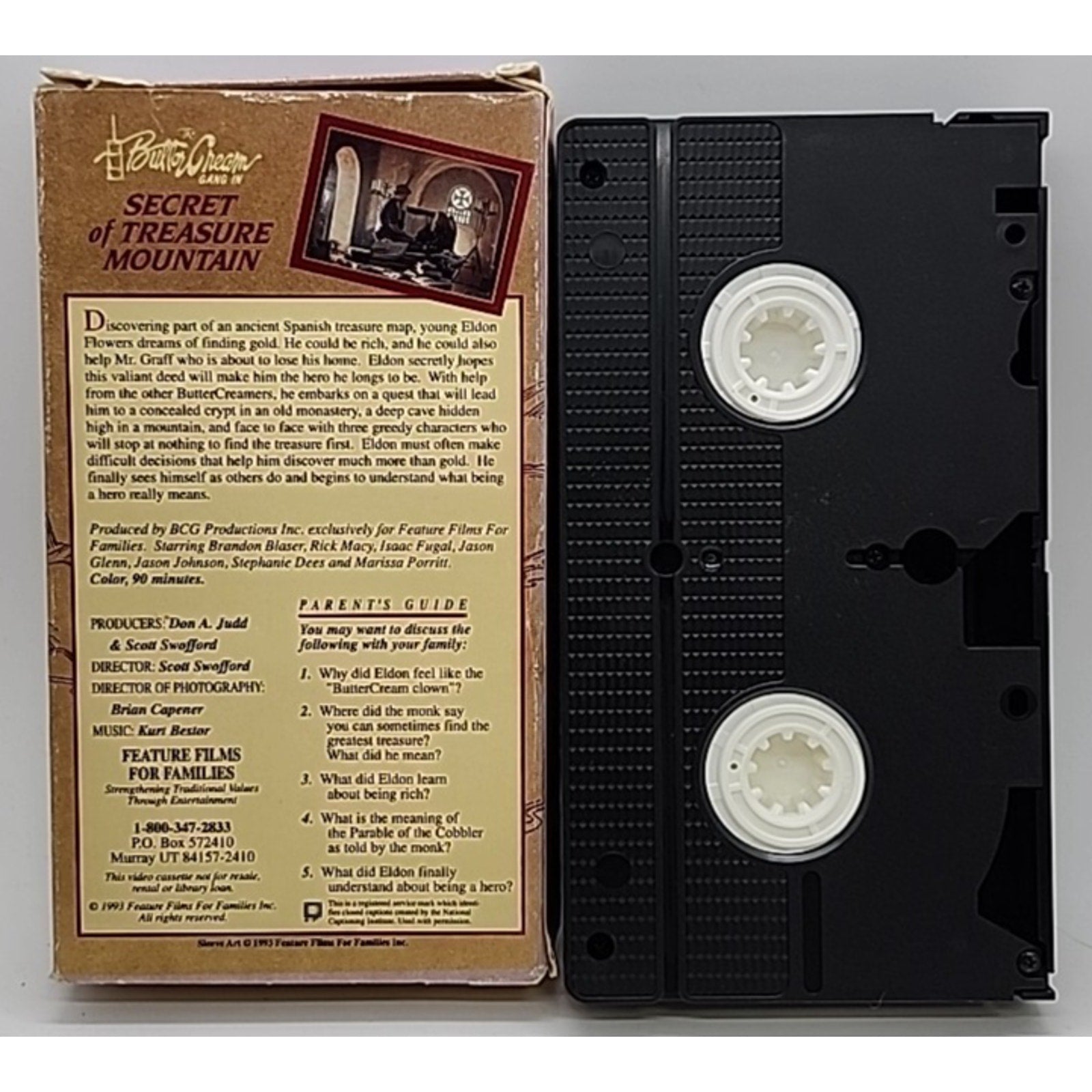 Secret of Treasure Mountain VHS 1993 Feature Film for Families Butter Cream Gang
