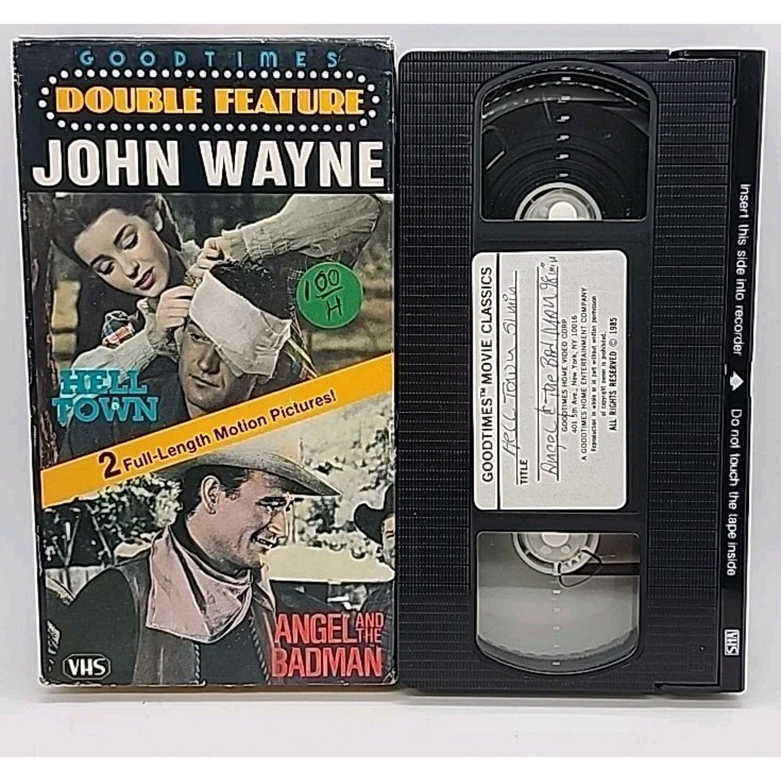 John Wayne Double Feature Hell Town/Angel and the Badman (VHS, 1986)