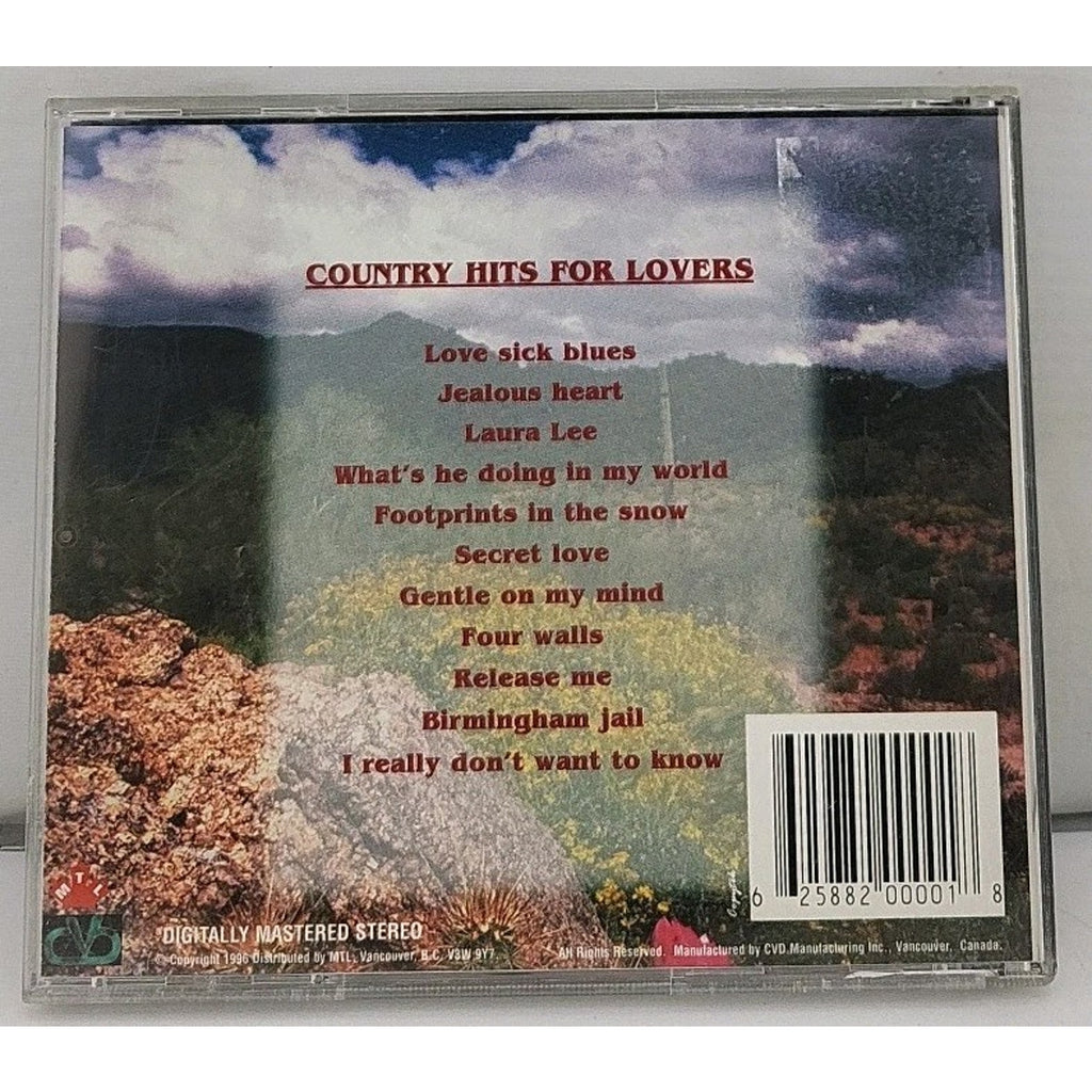 Country Hits For Lovers CD
