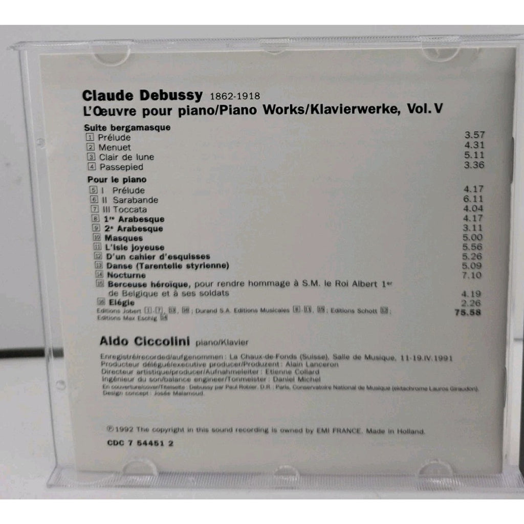 Debussy 5: Suite Bergamasque, by Debussy 5: Suite Bergamasque, (CD, 2009)