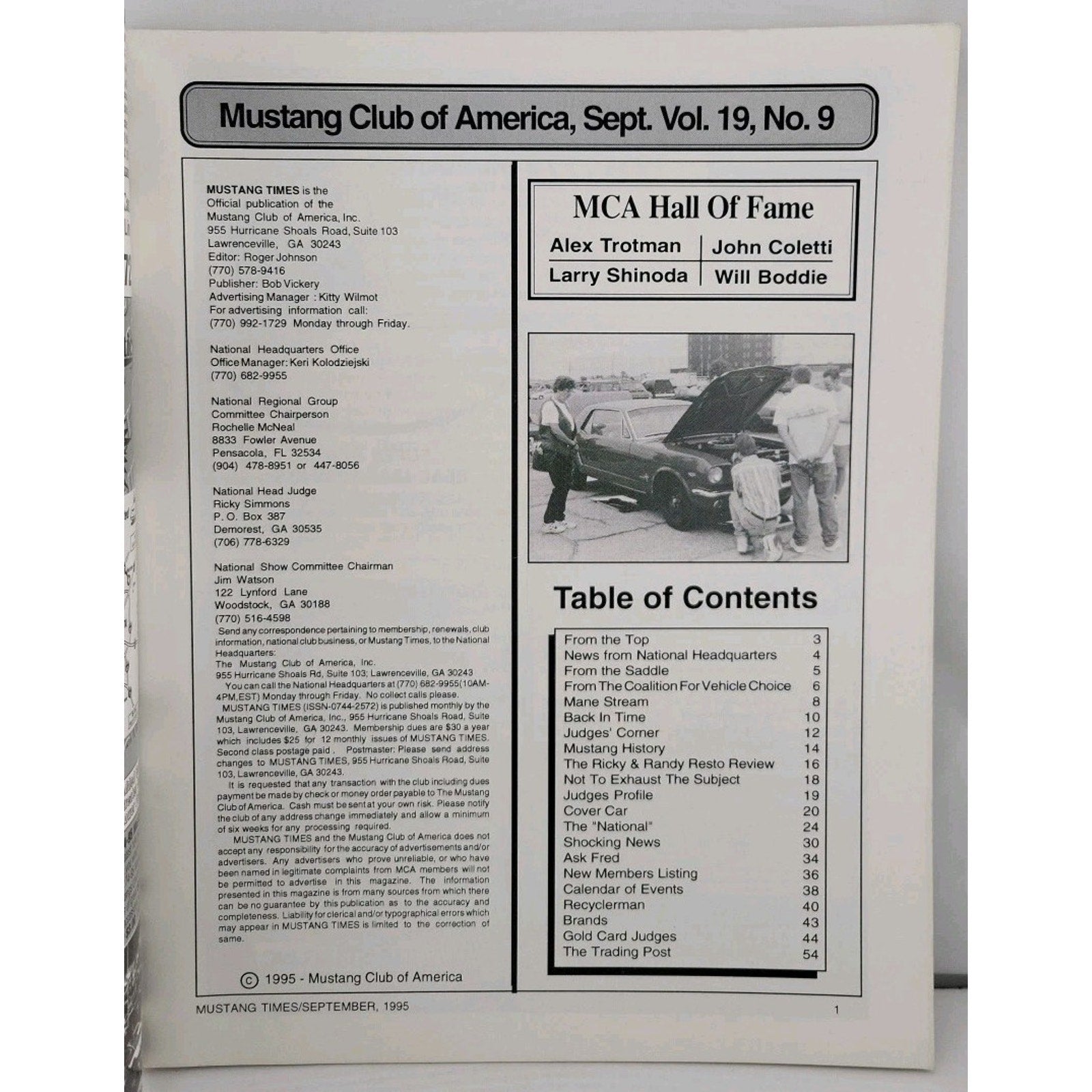 Mustang Times Magazine - September 1995 - Vol. 19 No. 9