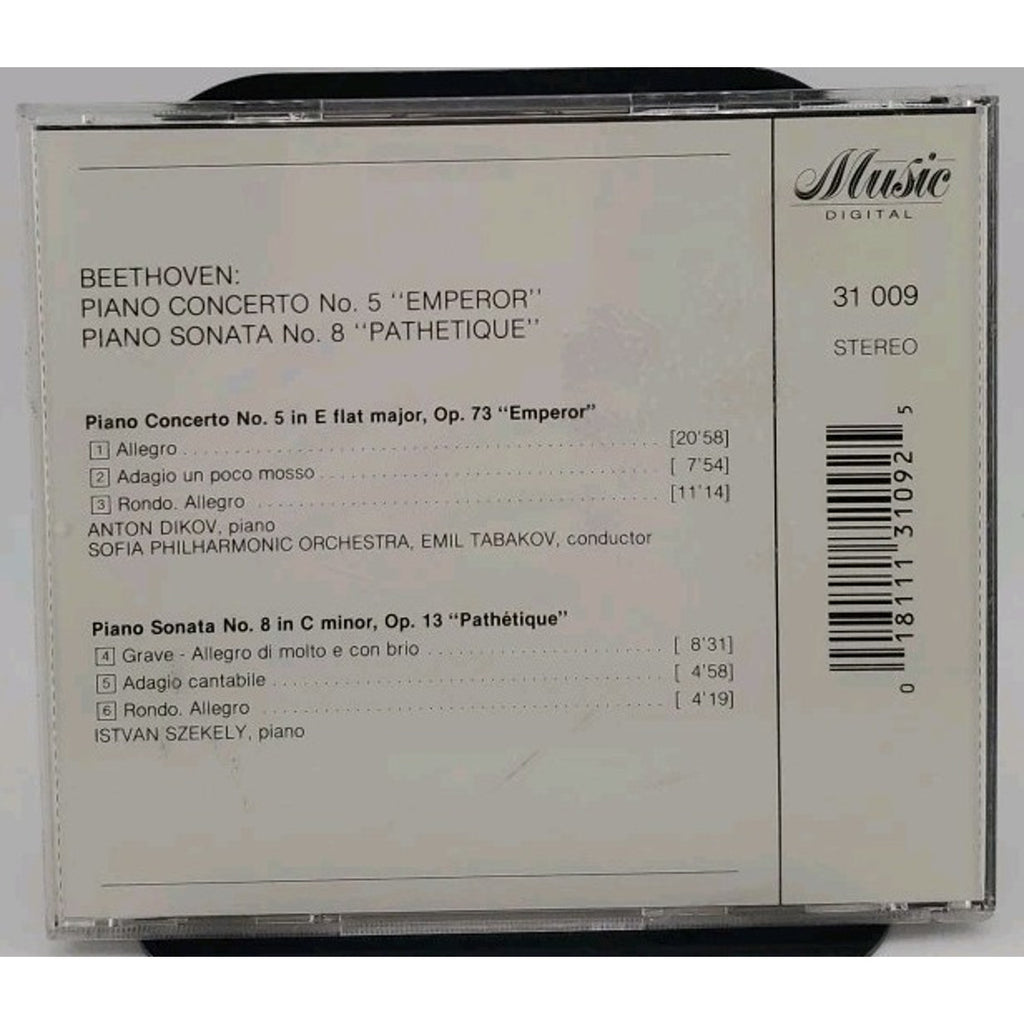 Beethoven - Piano Concerto No. 5 "Emperor" & Piano Sonata No. 8 (CD, 1990s)