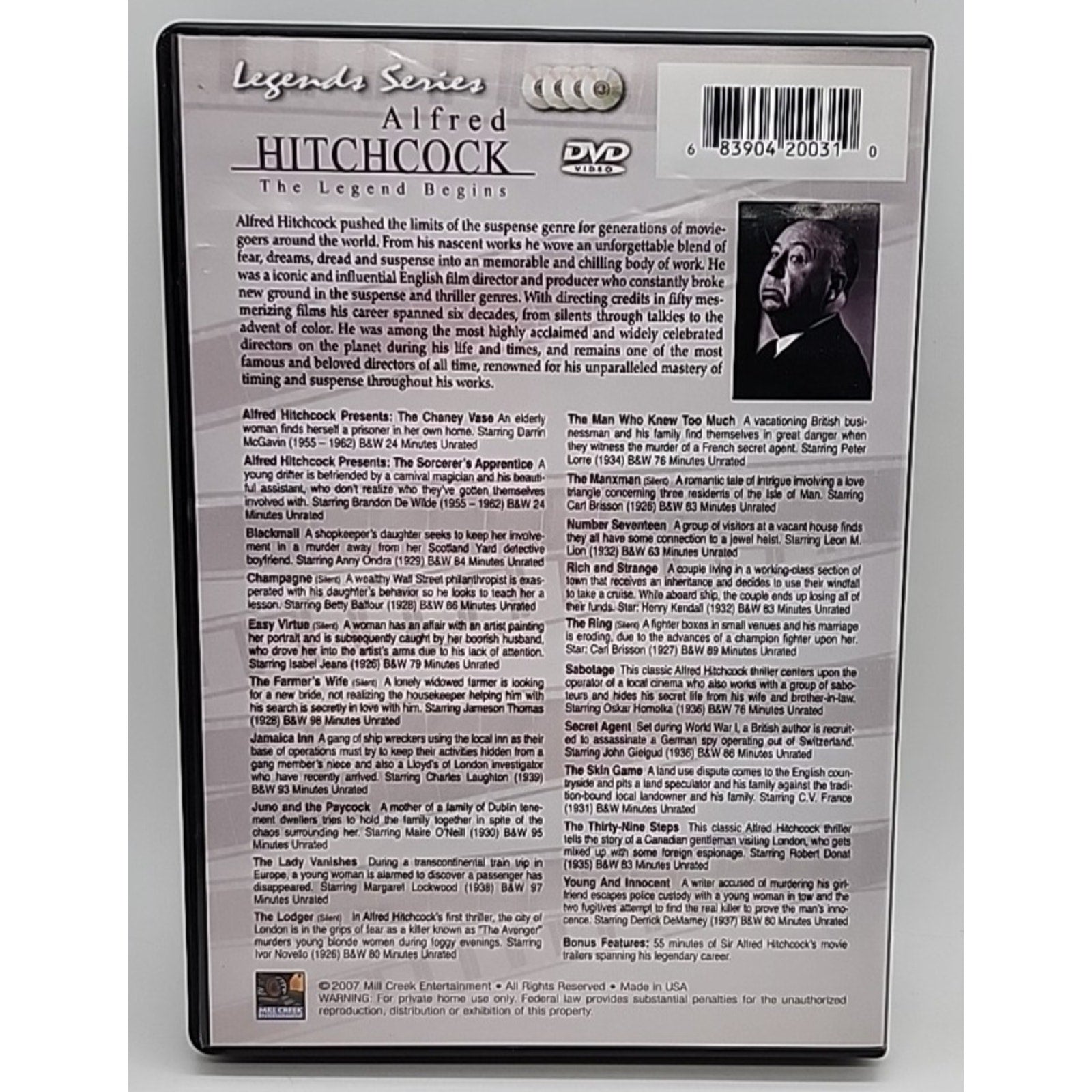 Alfred Hitchcok: Legend Begins-20 Movie Classics (DVD)