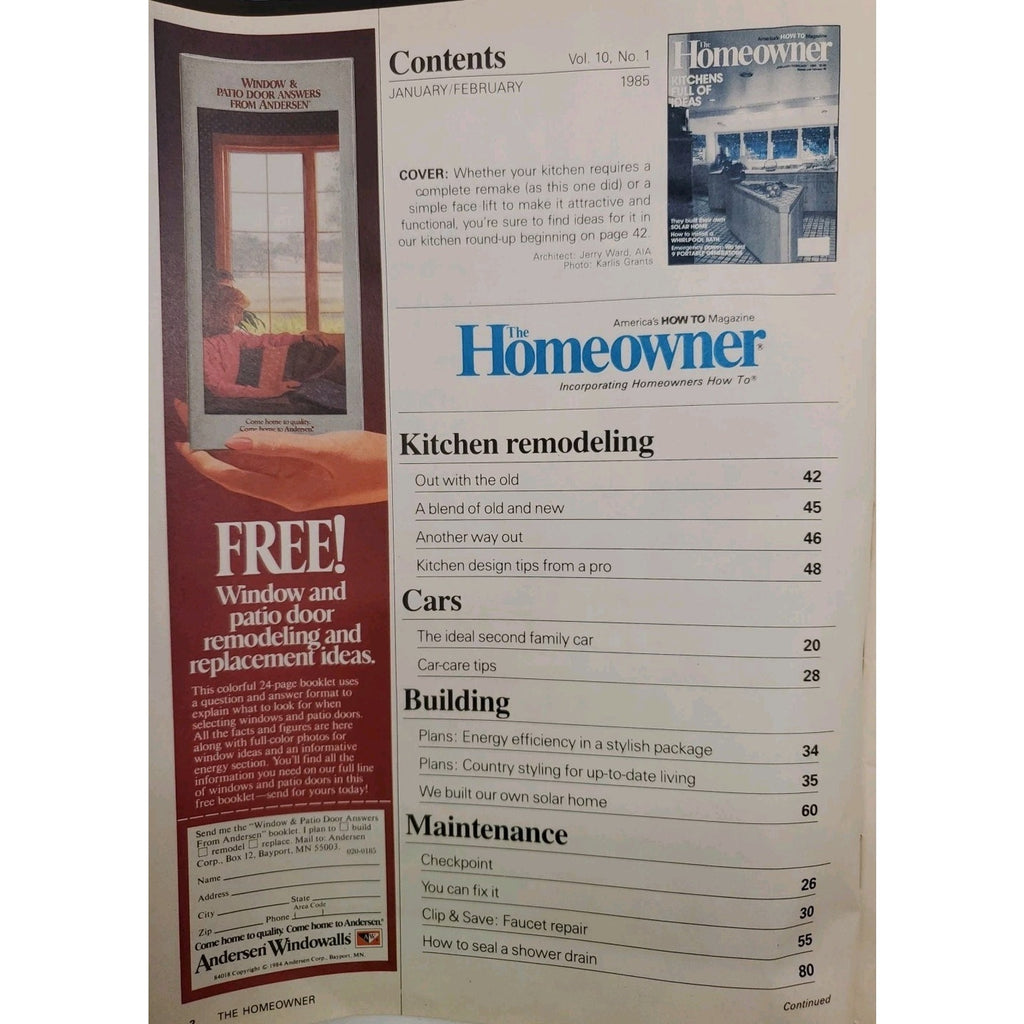 The Homeowner January/February 1985 Magazine