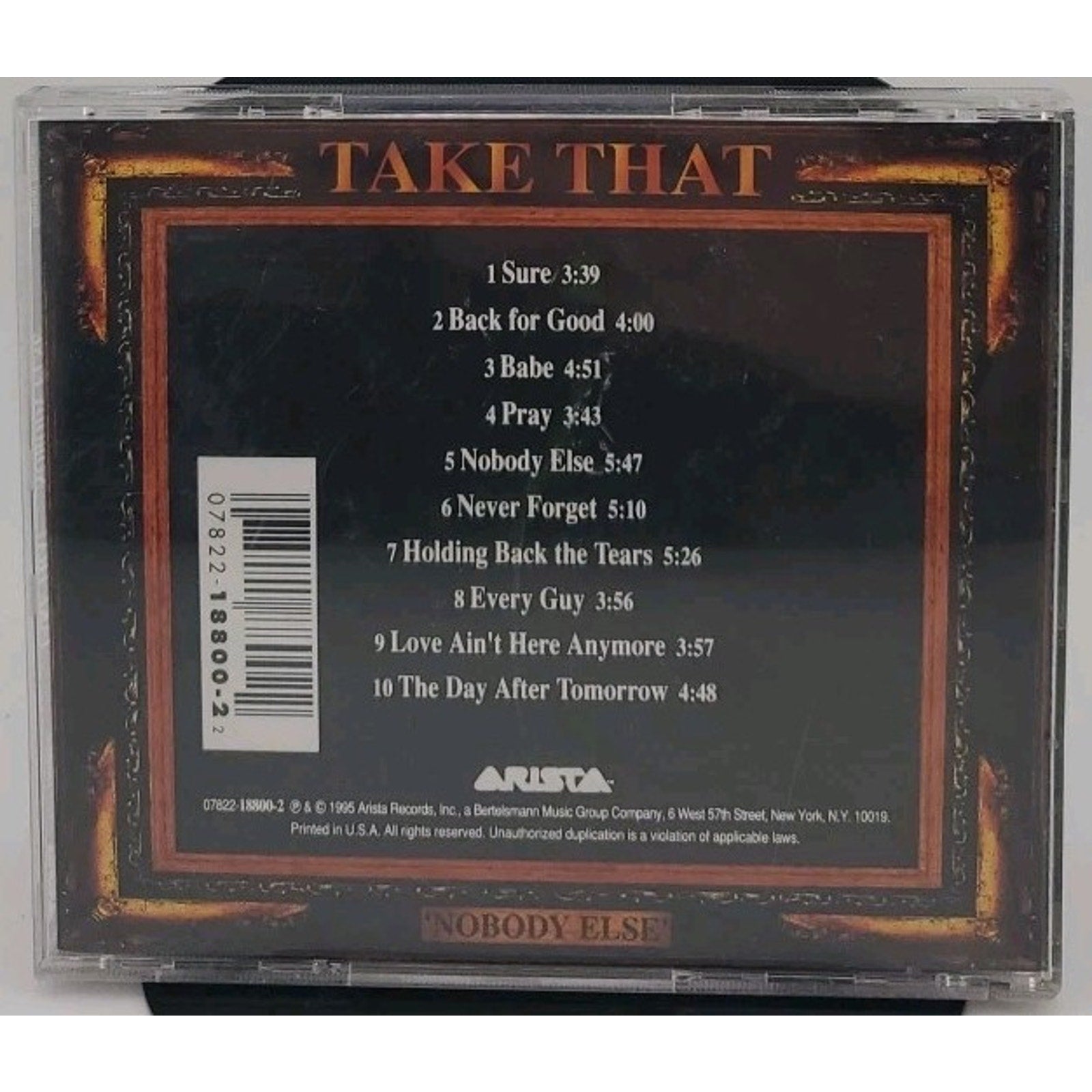 Nobody Else by Take That (CD, Aug-1995, Arista)