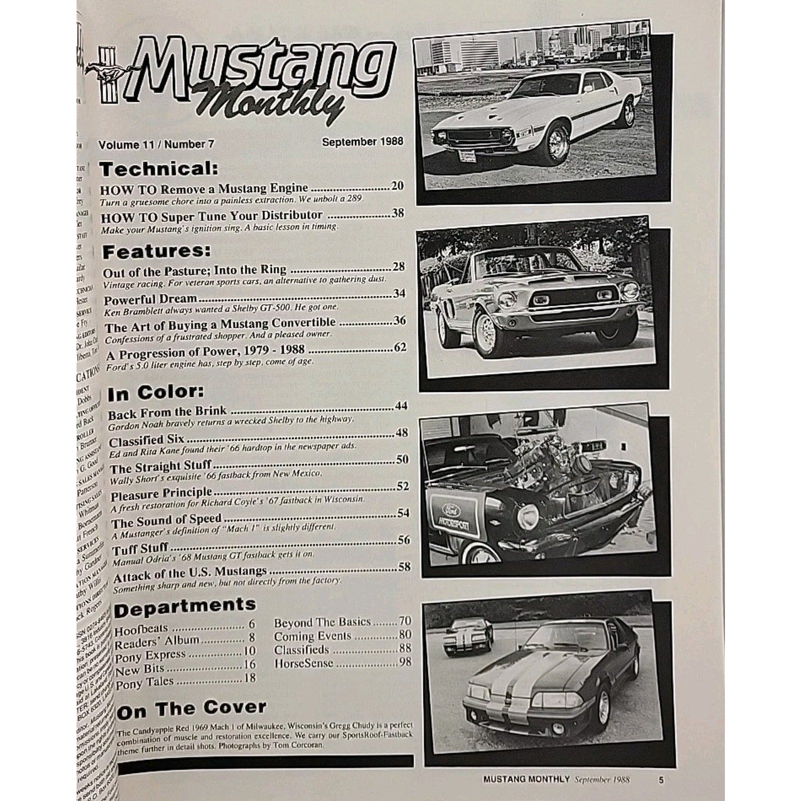 Mustang Monthly Magazine September 1988 Volume 11 Number 7