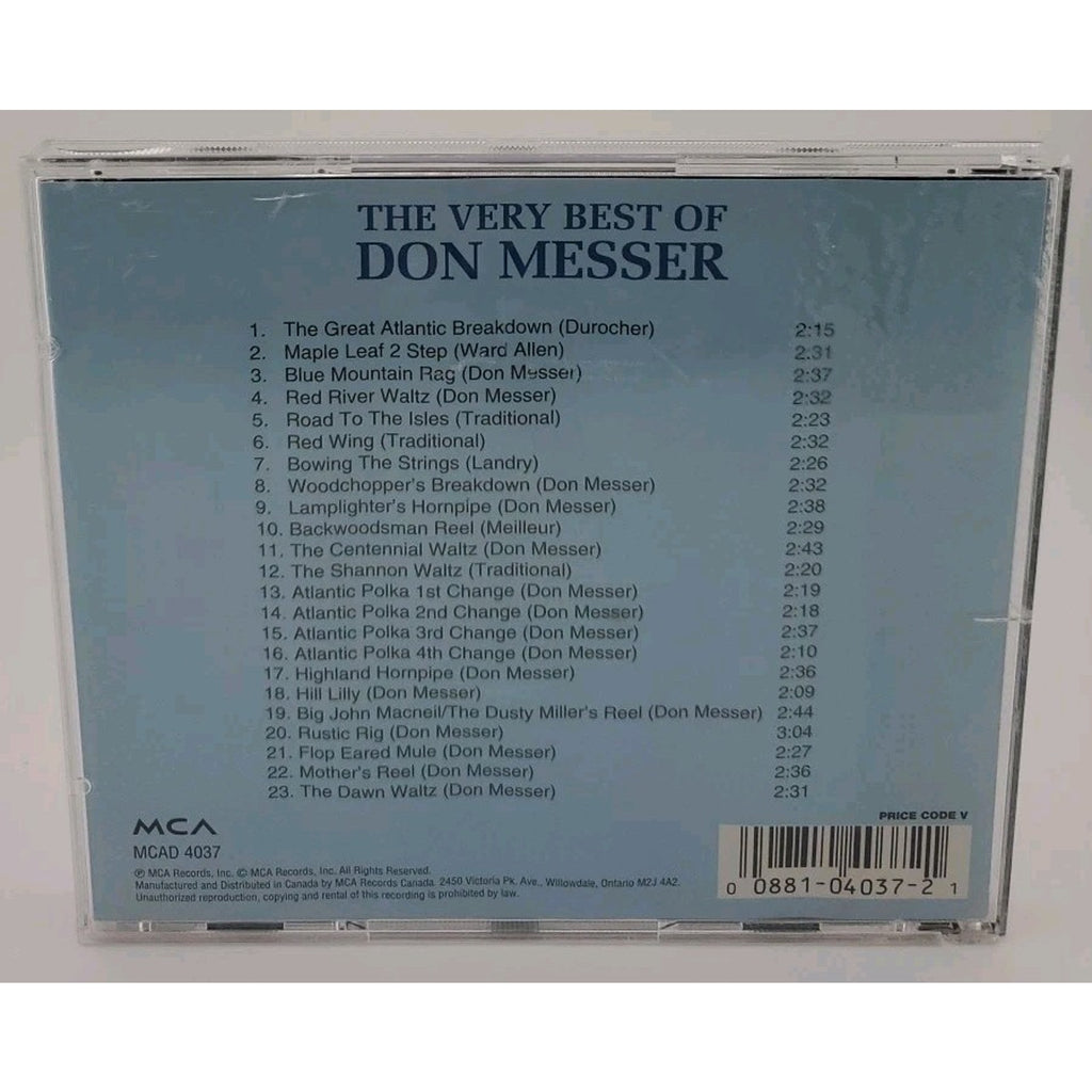 Messer, Don : Very Best Of CD Bluegrass Fiddle Canadian