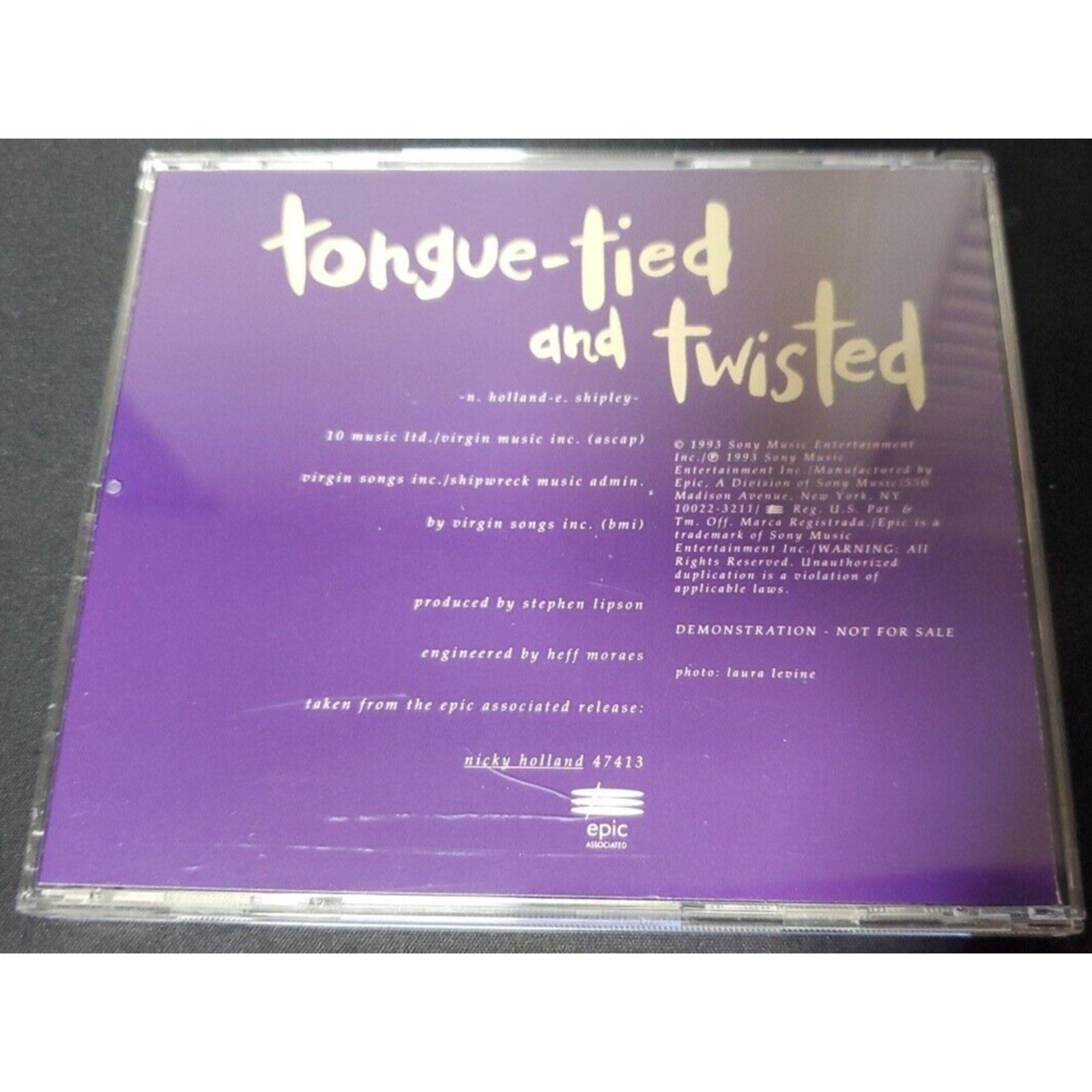 Tongue-Tied and Twisted (Single) by Nicky Holland (CD)