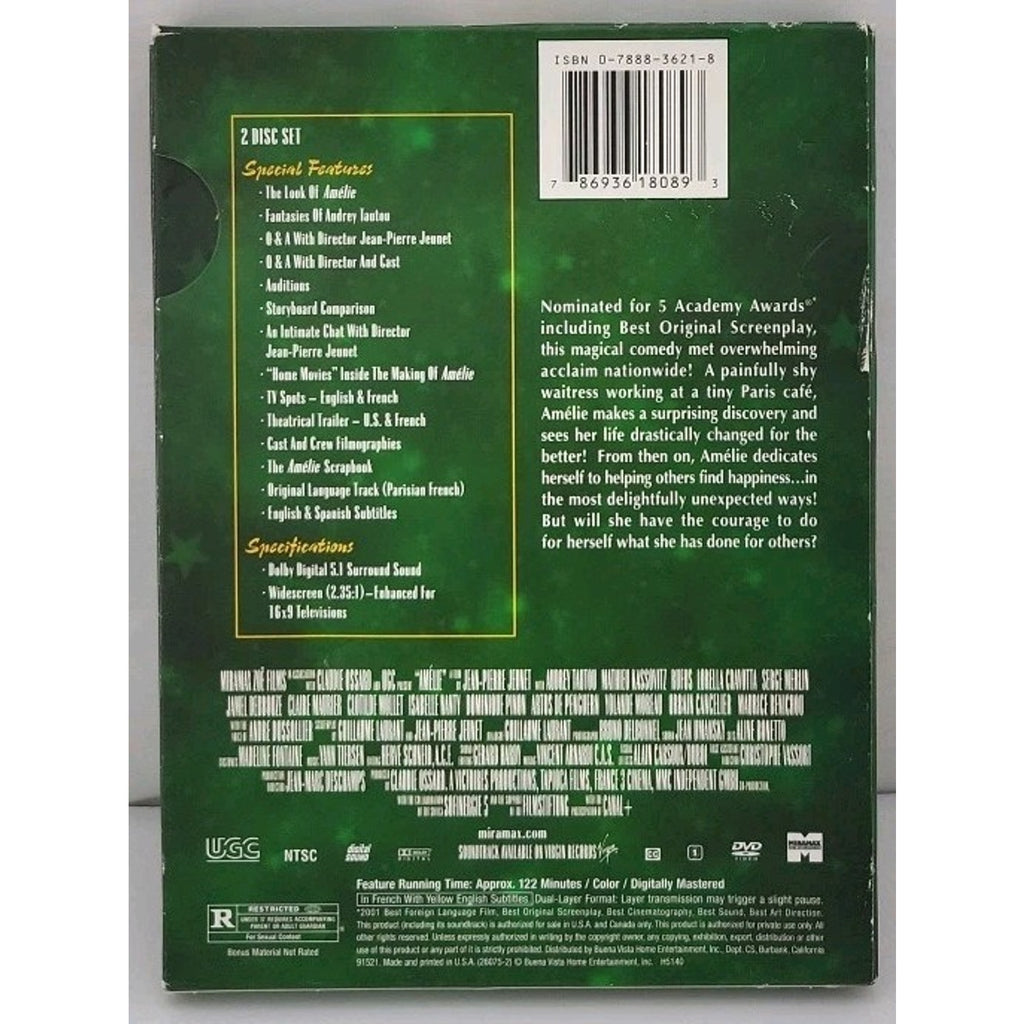 Amelie (DVD, 2002, 2-Disc Set, Special Edition)