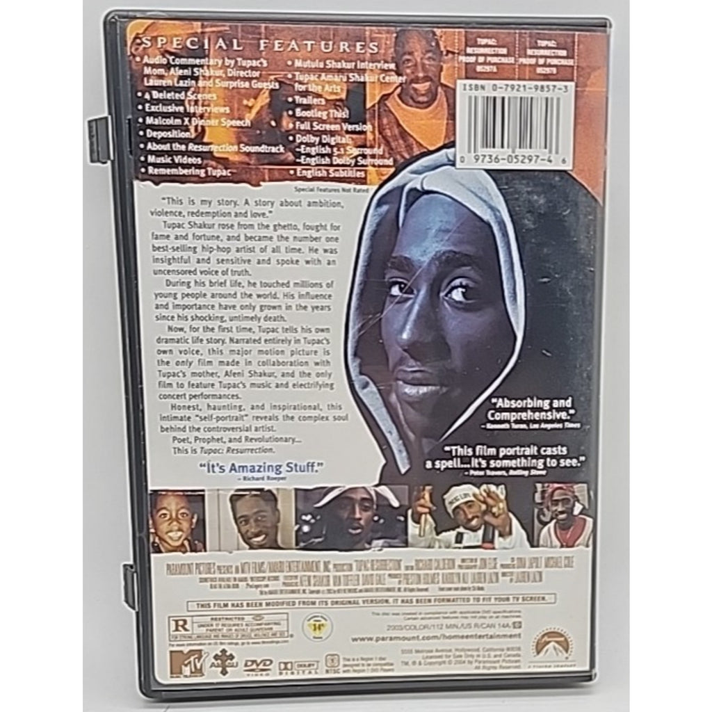 Tupac: Resurrection (DVD, 2004, Full Frame)