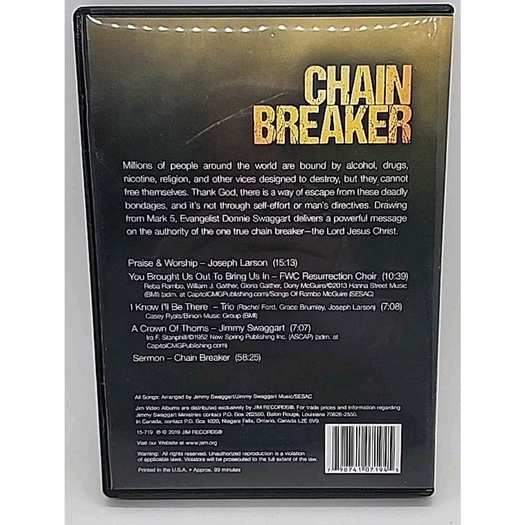 Chain Breaker A Message By Donnie Swaggart; CD and DVD