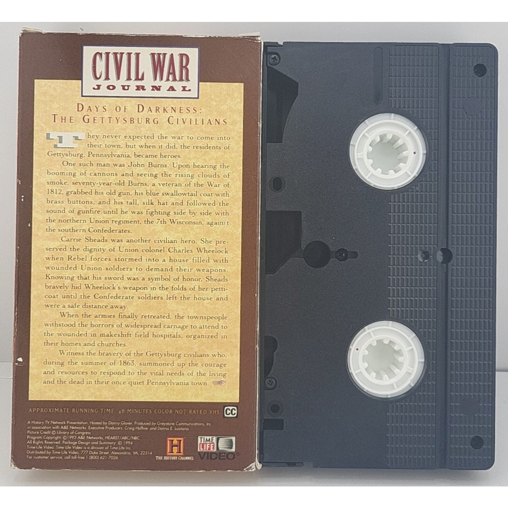 Civil War Journal Days Of Darkness: The Gettysburg Civilians VHS