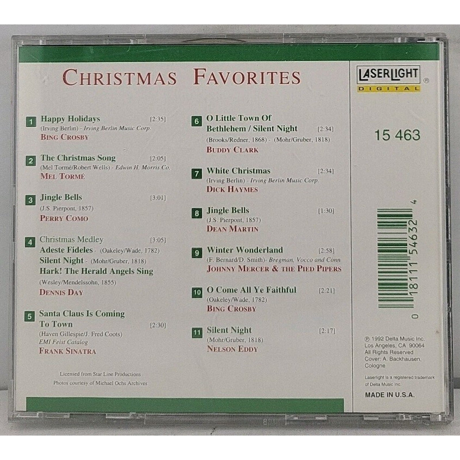 Christmas Favorites [Laserlight] by Various Artists (CD, Aug-1992, Laserlight)