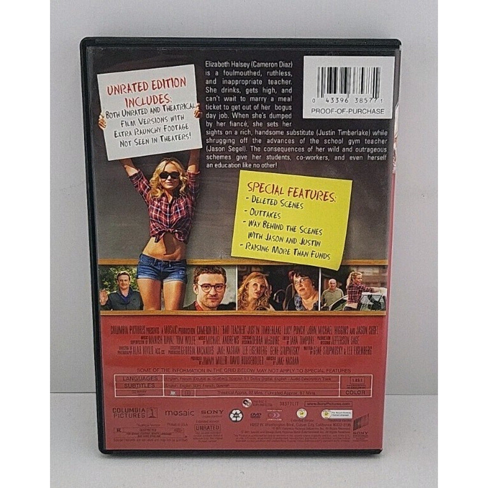 Bad Teacher (DVD, 2011)