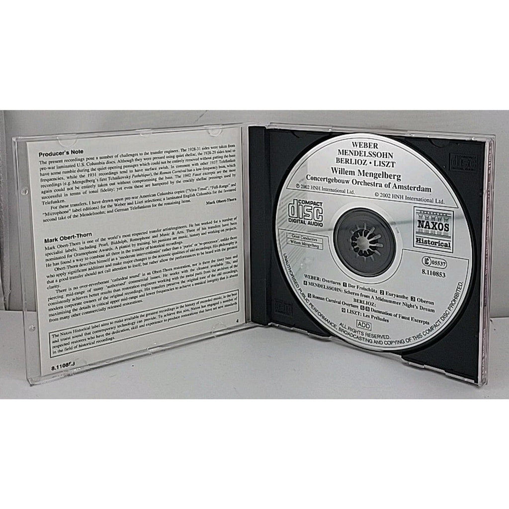 Preludes/Roman Carnival Ov/Damnation of Faust/& by Willem Mengelberg (CD, 2002)