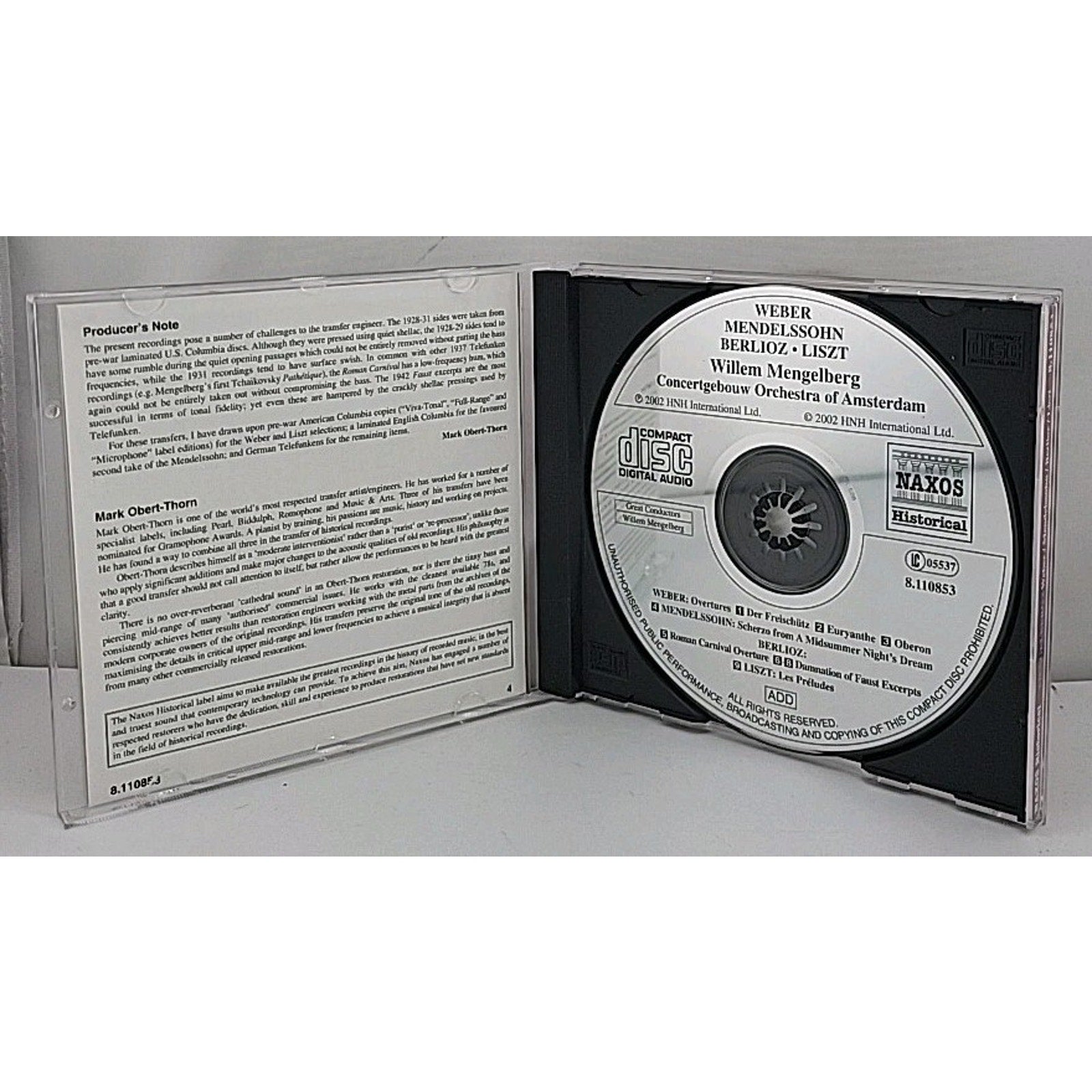 Preludes/Roman Carnival Ov/Damnation of Faust/& by Willem Mengelberg (CD, 2002)