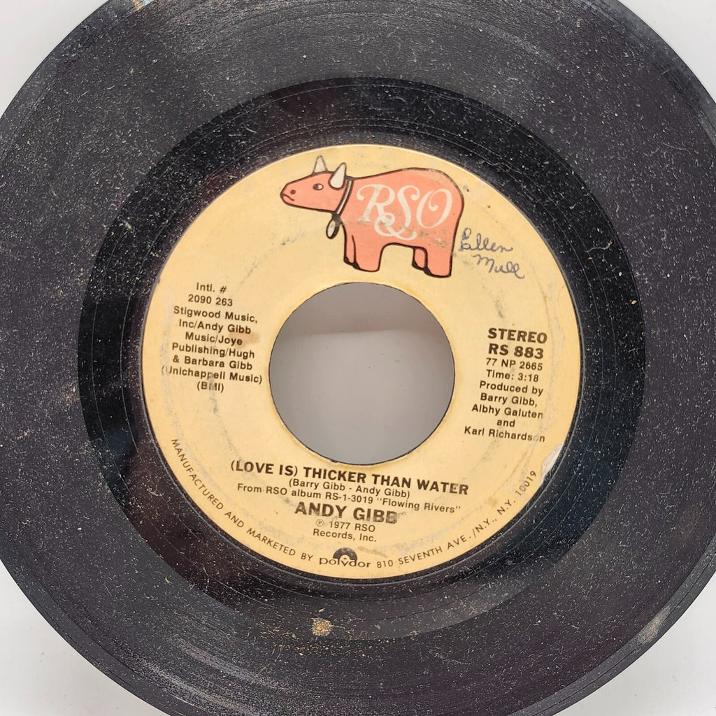 (Love Is) Thicker Than Water / Words and Music By Andy Gibb (Record) - RS 883