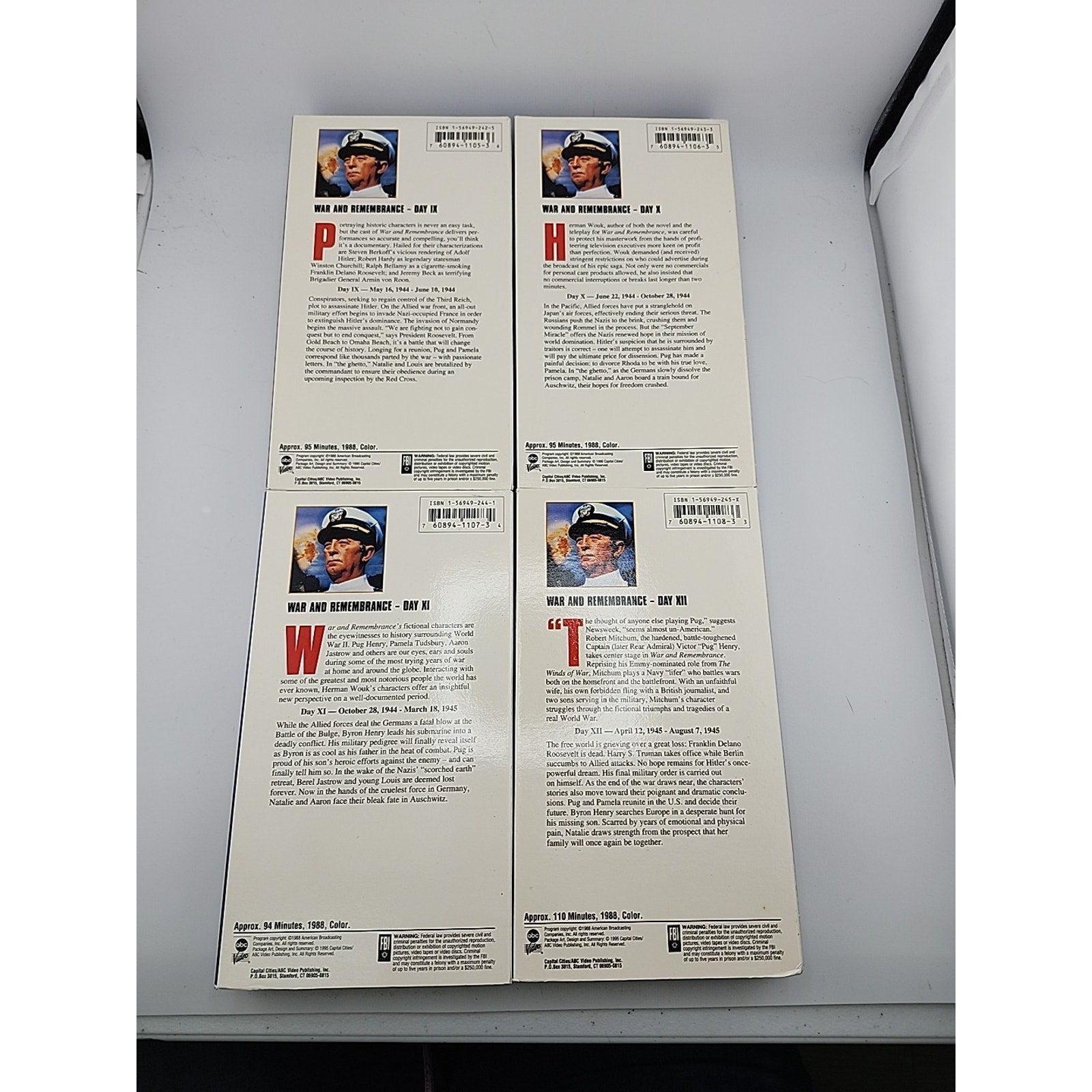 Herman Wouk's War And Remembrance 12 VHS Collectors Set Parts I-XII
