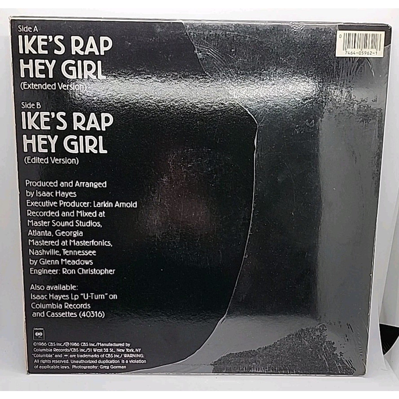 Isaac Hayes - Ike's Rap b/w Hey Girl 12" Single Vinyl Funk Soul 1986
