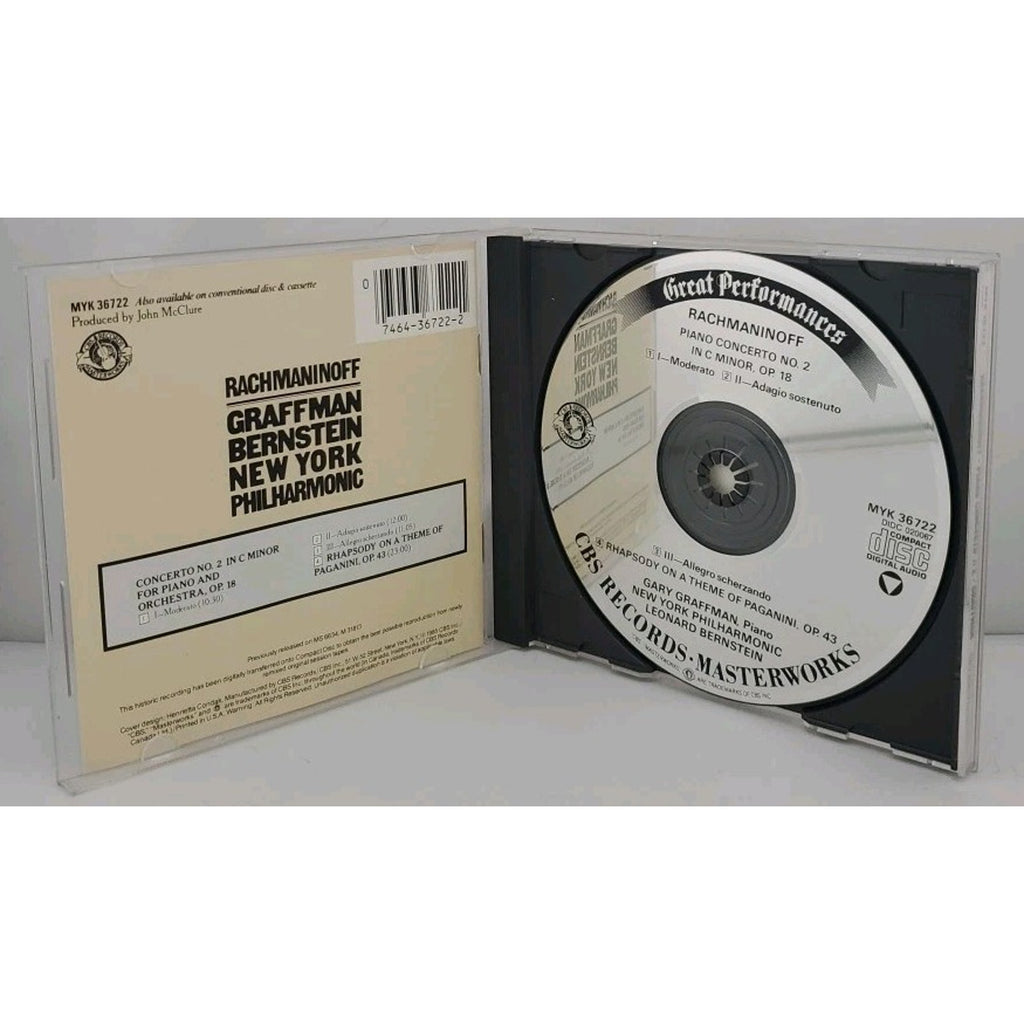Piano Concerto 2 / Rhapsody on Theme of Paganini by Leonard Bernstein (CD, 1990)