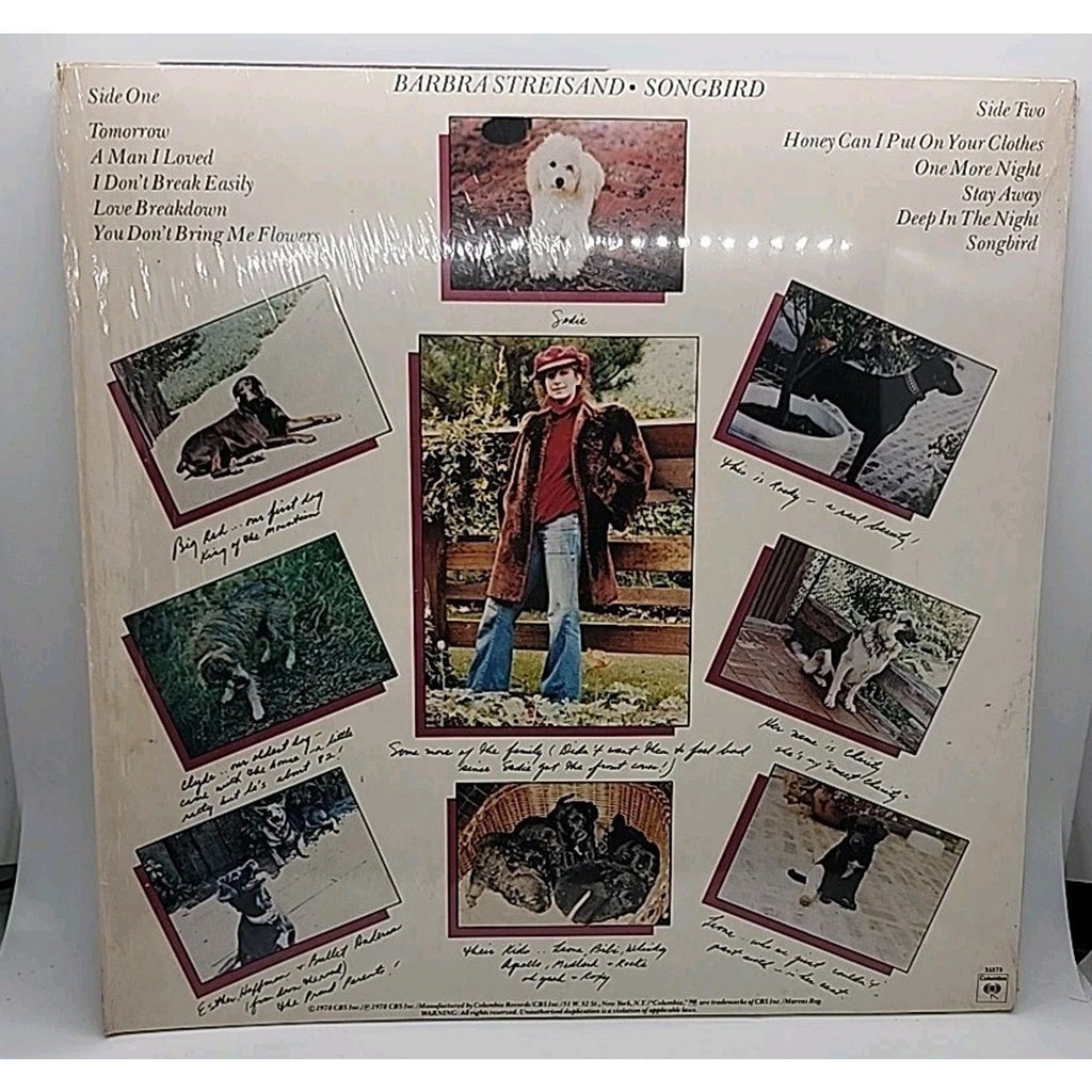 Barbra Streisand "Songbird" 1978 Columbia (Record)