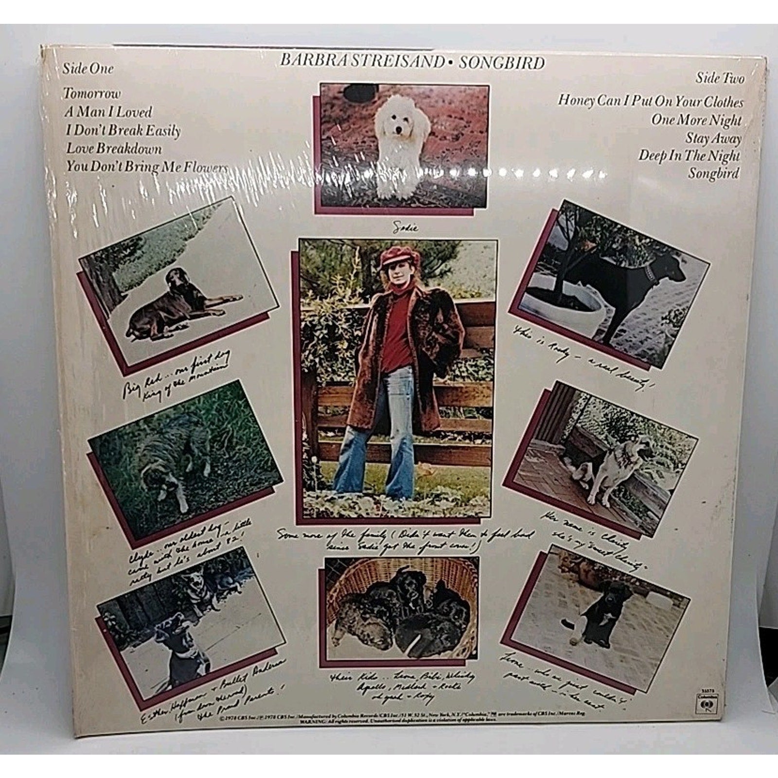 Barbra Streisand "Songbird" 1978 Columbia (Record)