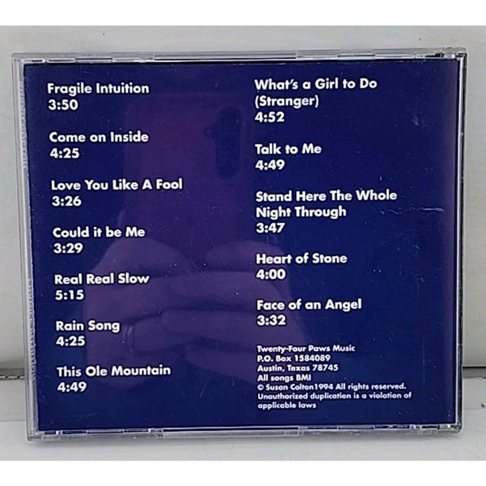 Susan Colton Fragile Intuition (CD)