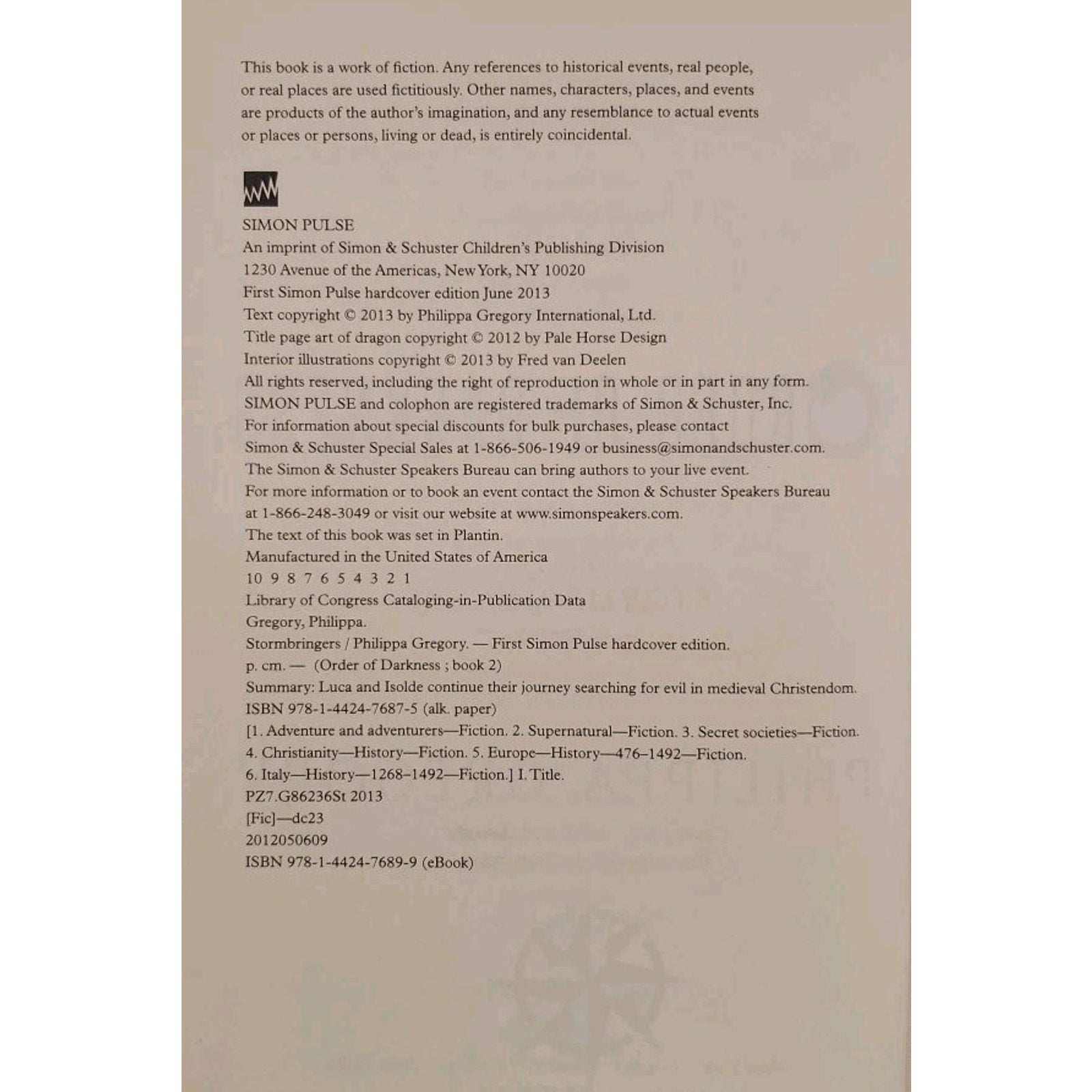 Stormbringers (Order of Darkness) - Hardcover By Gregory, Philippa