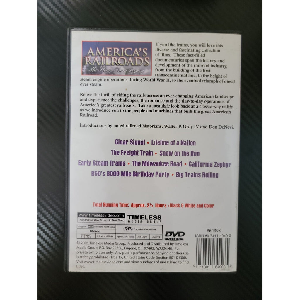 NIP America's Railroads: The Steam Train Legacy (DVD, 2005) Documentaries