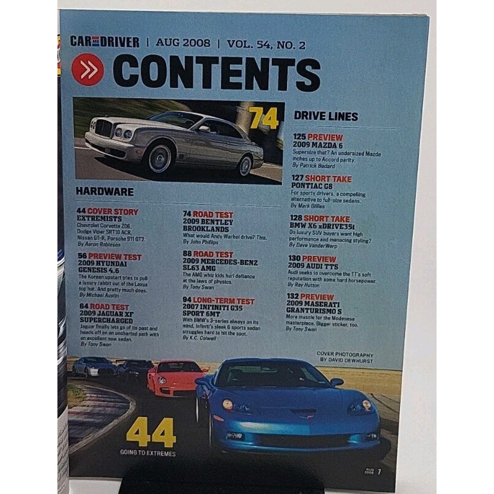 Car And Driver Magazine - August 2098 - Vol. 54 No. 2