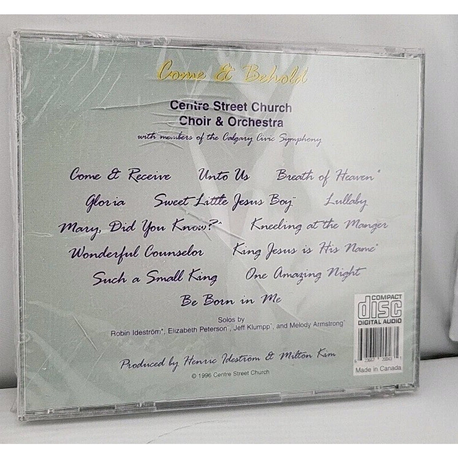 Come & Behold Centre Street Church Choir & Orchestra (CD) *Brand New*