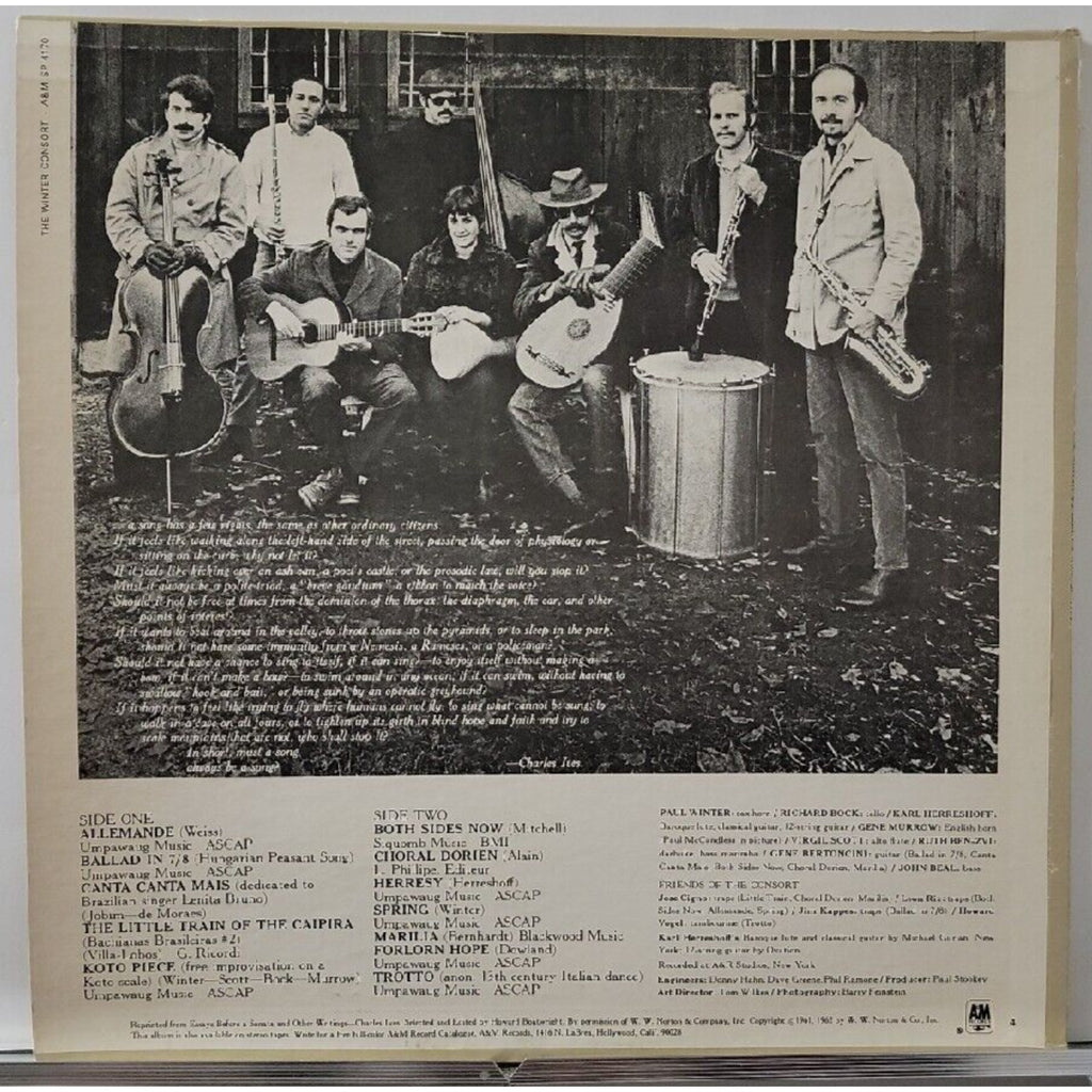 Paul Winter The Winter Consort A&M SP-4170 (Record)