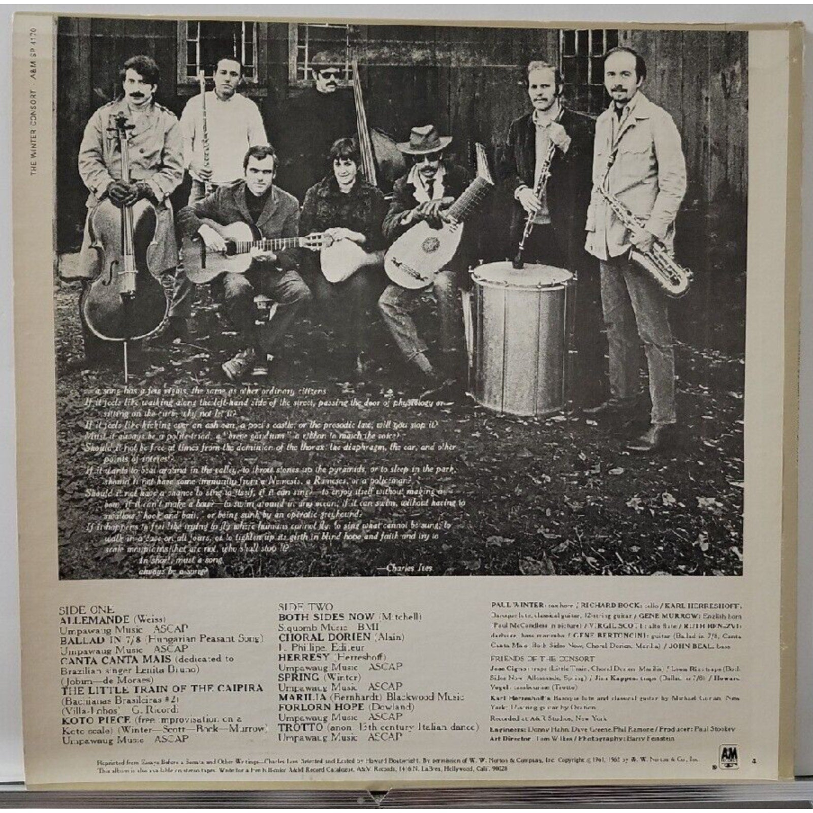 Paul Winter The Winter Consort A&M SP-4170 (Record)